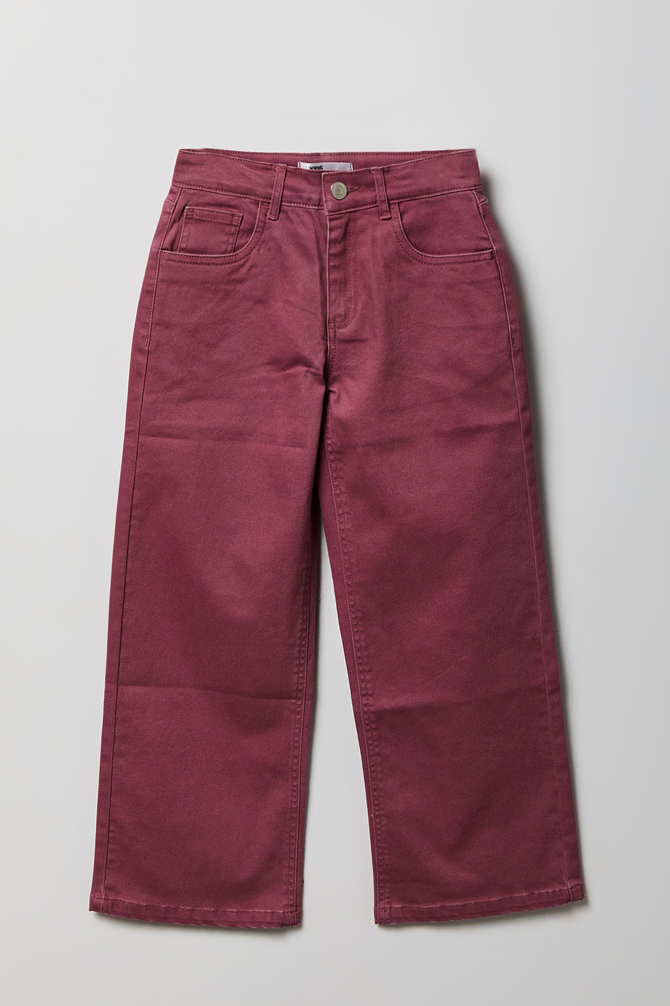Girls Embroidered Patch Baggy Jean
