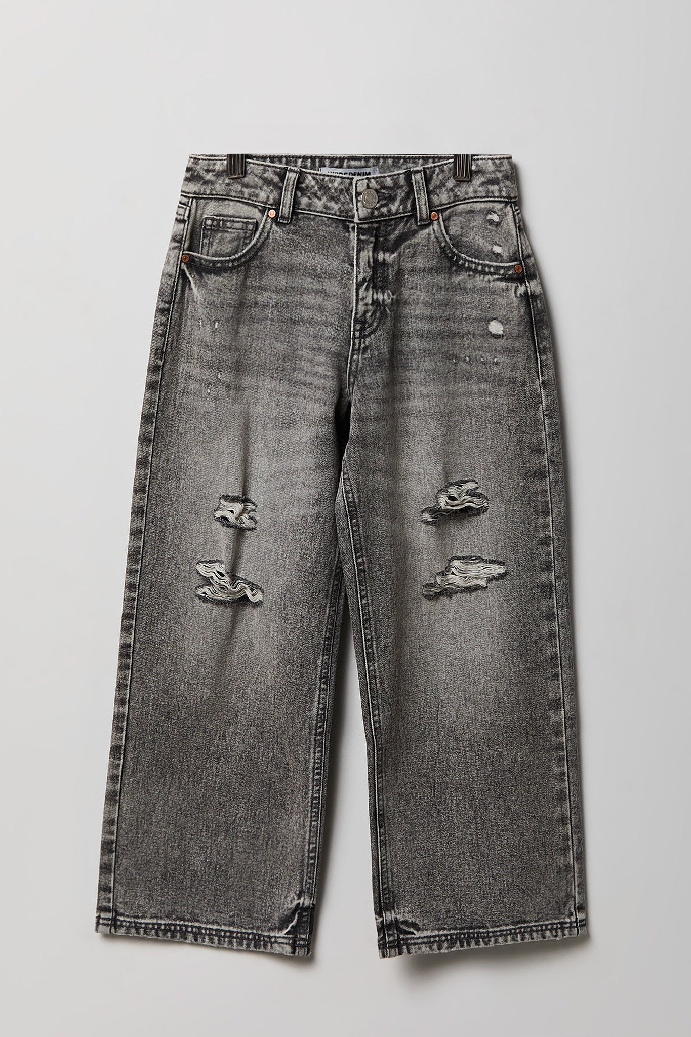 Girls Ripped Mid Rise Super Baggy Jean