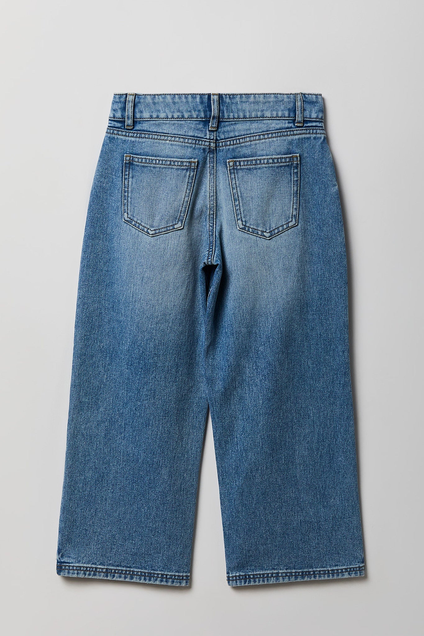 Girls Ripped Mid Rise Super Baggy Jean