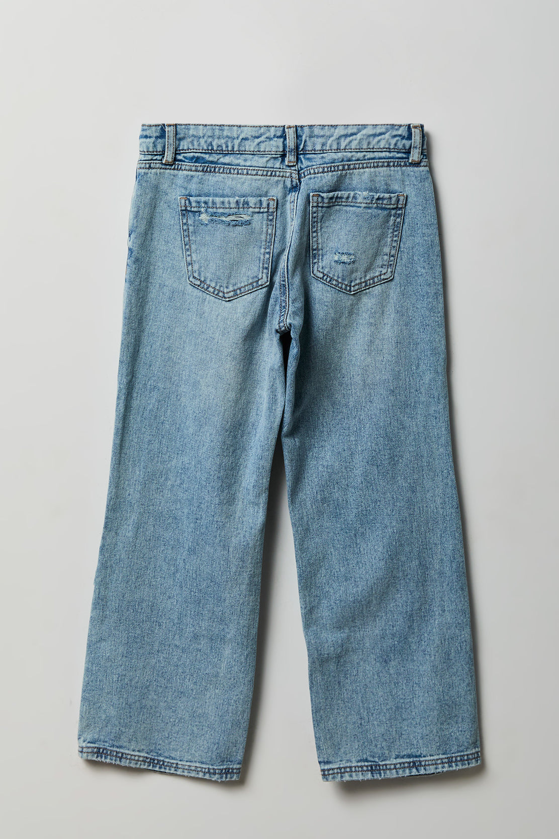 Girls Ripped Low Rise Baggy Jean
