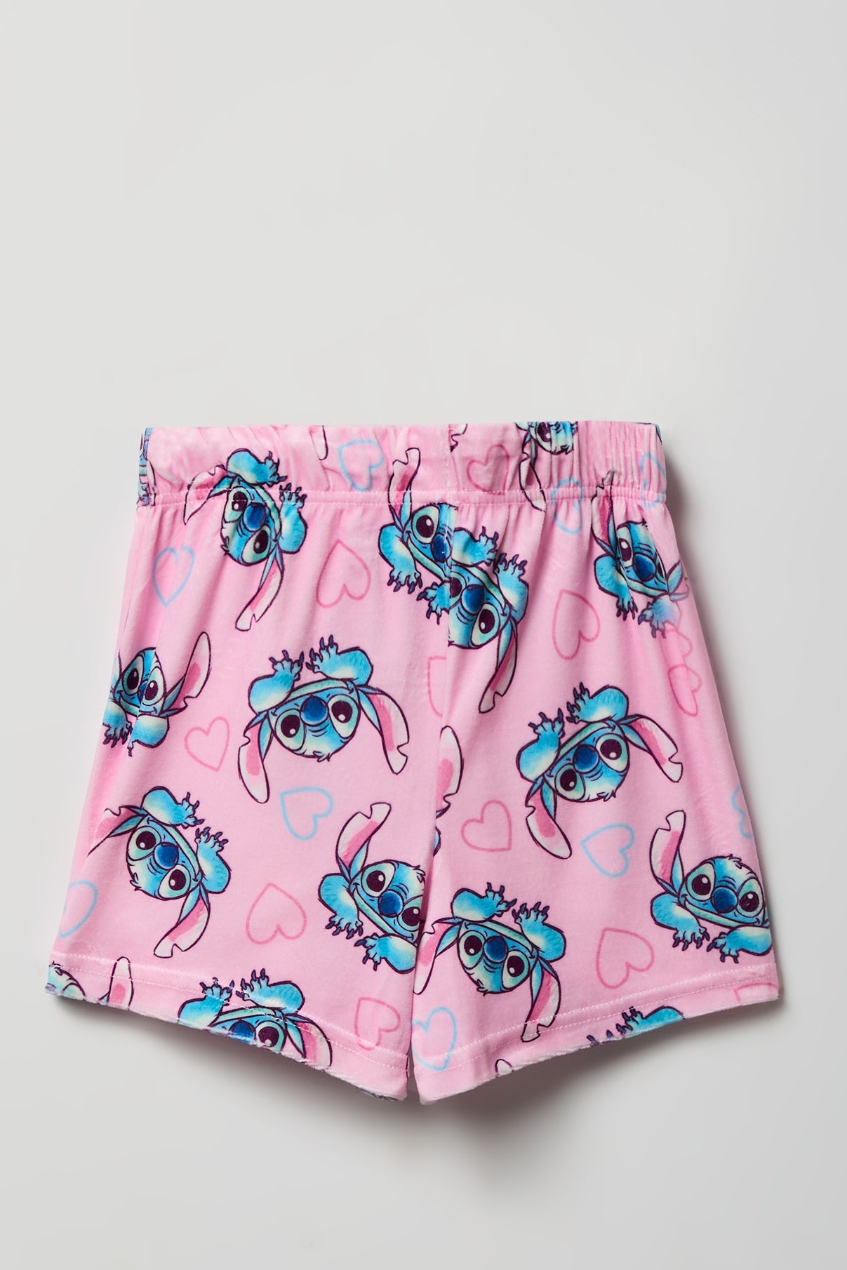 Girls Stitch Graphic T-Shirt & Short Pajama Set