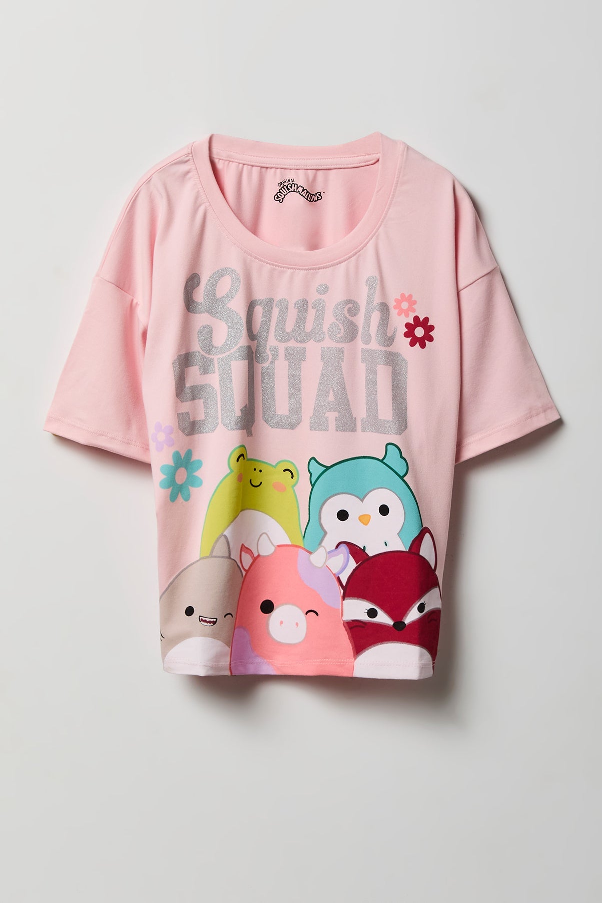 Girls Squish Squad Graphic T-Shirt & Short Pajama Set