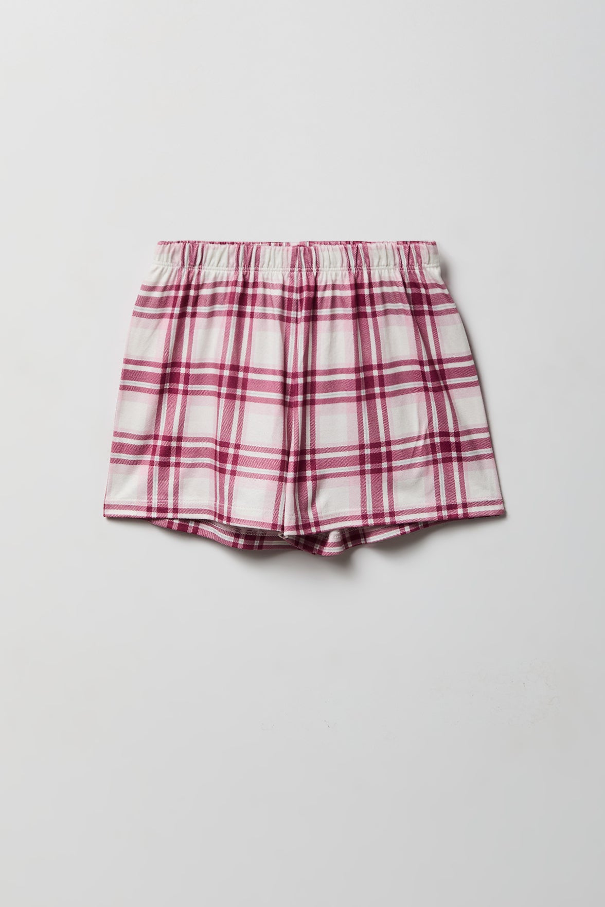 Girls Graphic T-Shirt & Flannel Short Pajama Set