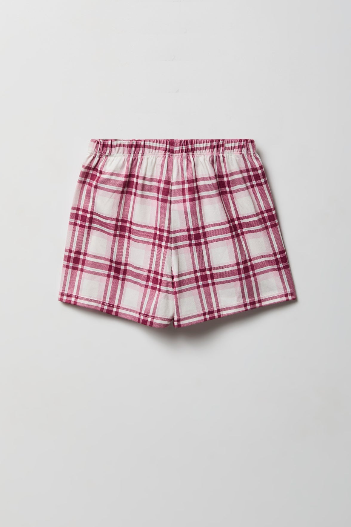 Girls Graphic T-Shirt & Flannel Short Pajama Set