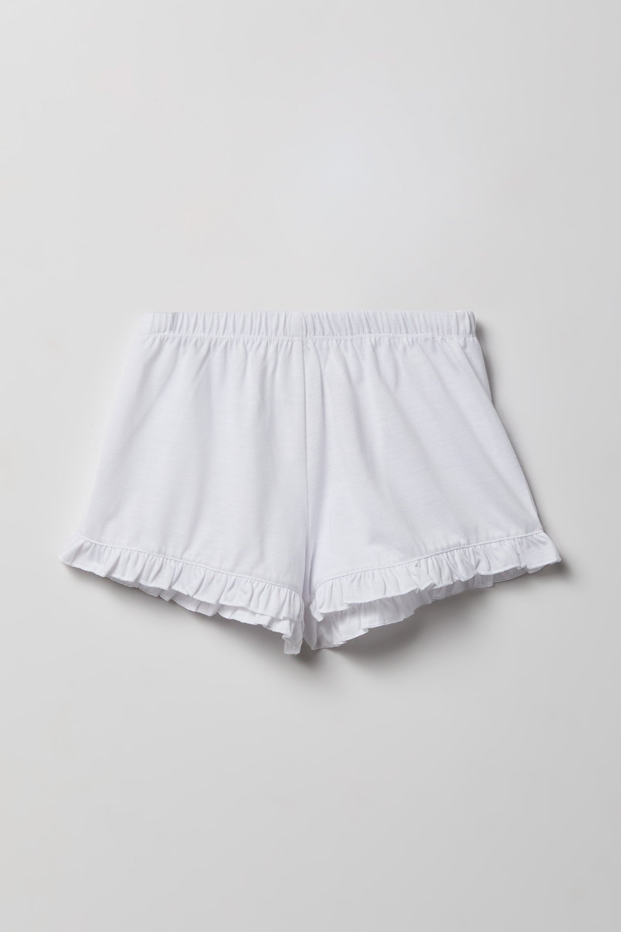Girls Ruffle Button-Up Top & Short Pajama Set