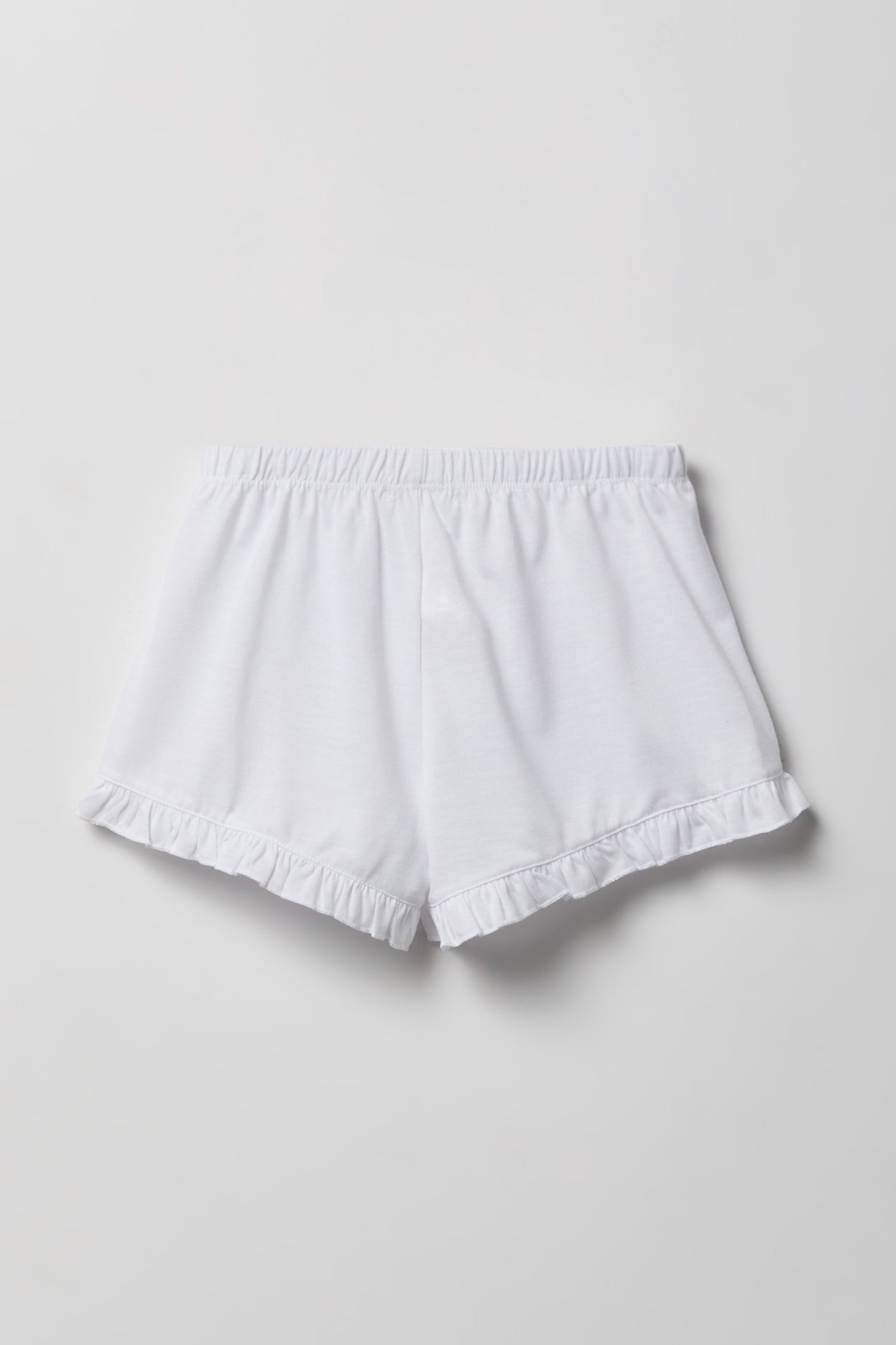 Girls Ruffle Button-Up Top & Short Pajama Set