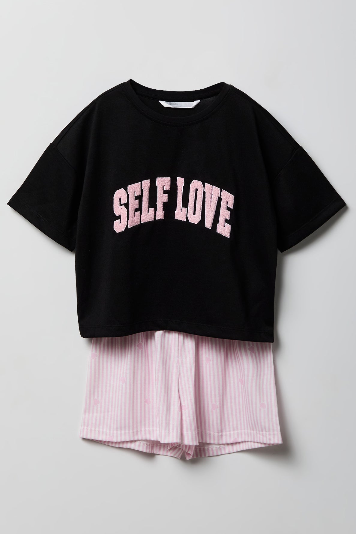 Girls Boxy T-Shirt & Short Pajama Set