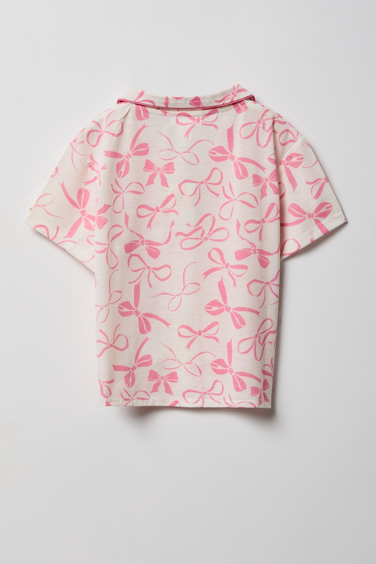 Girls Button-Up Top & Short Pajama Set