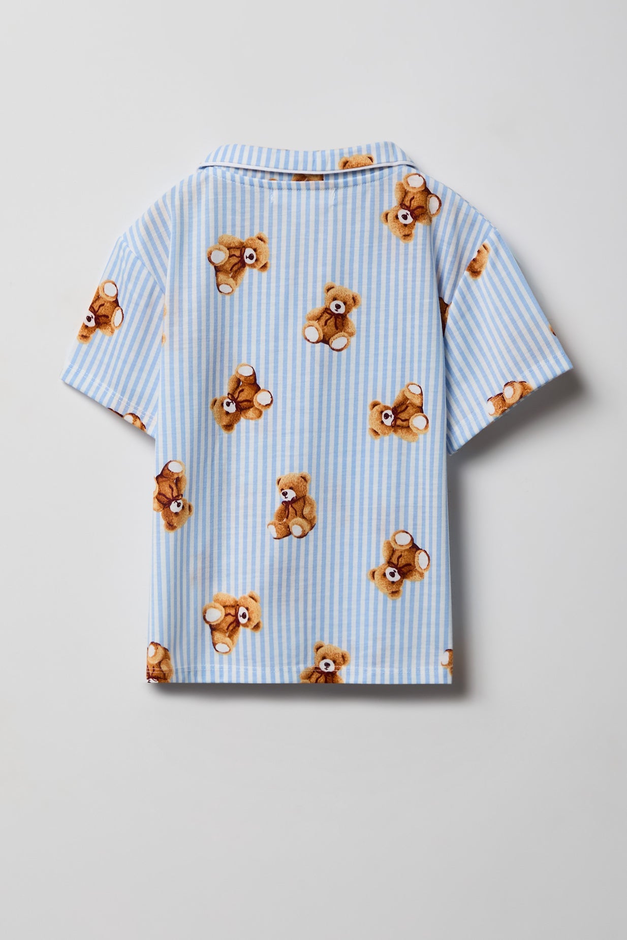 Girls Button-Up Top & Short Pajama Set