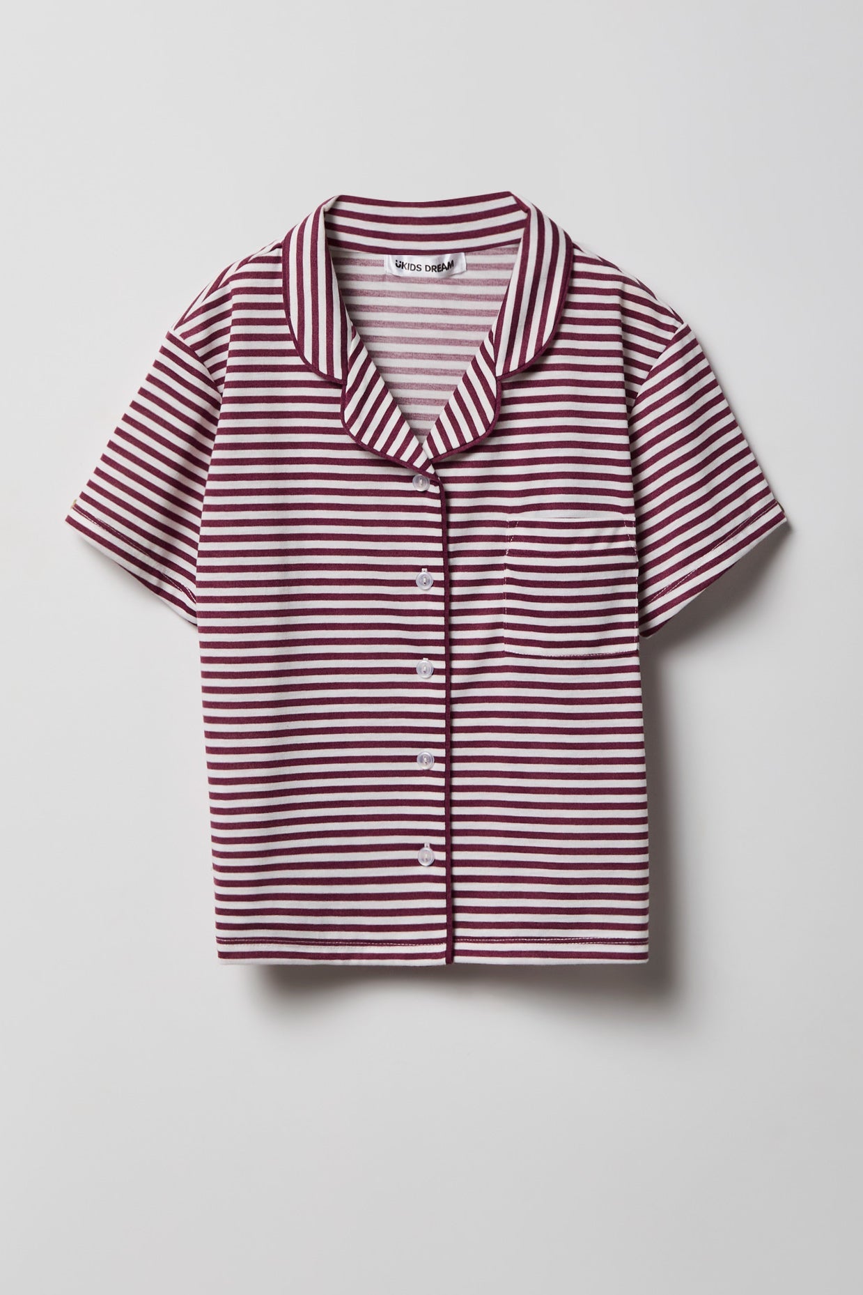 Girls Button-Up Top & Short Pajama Set