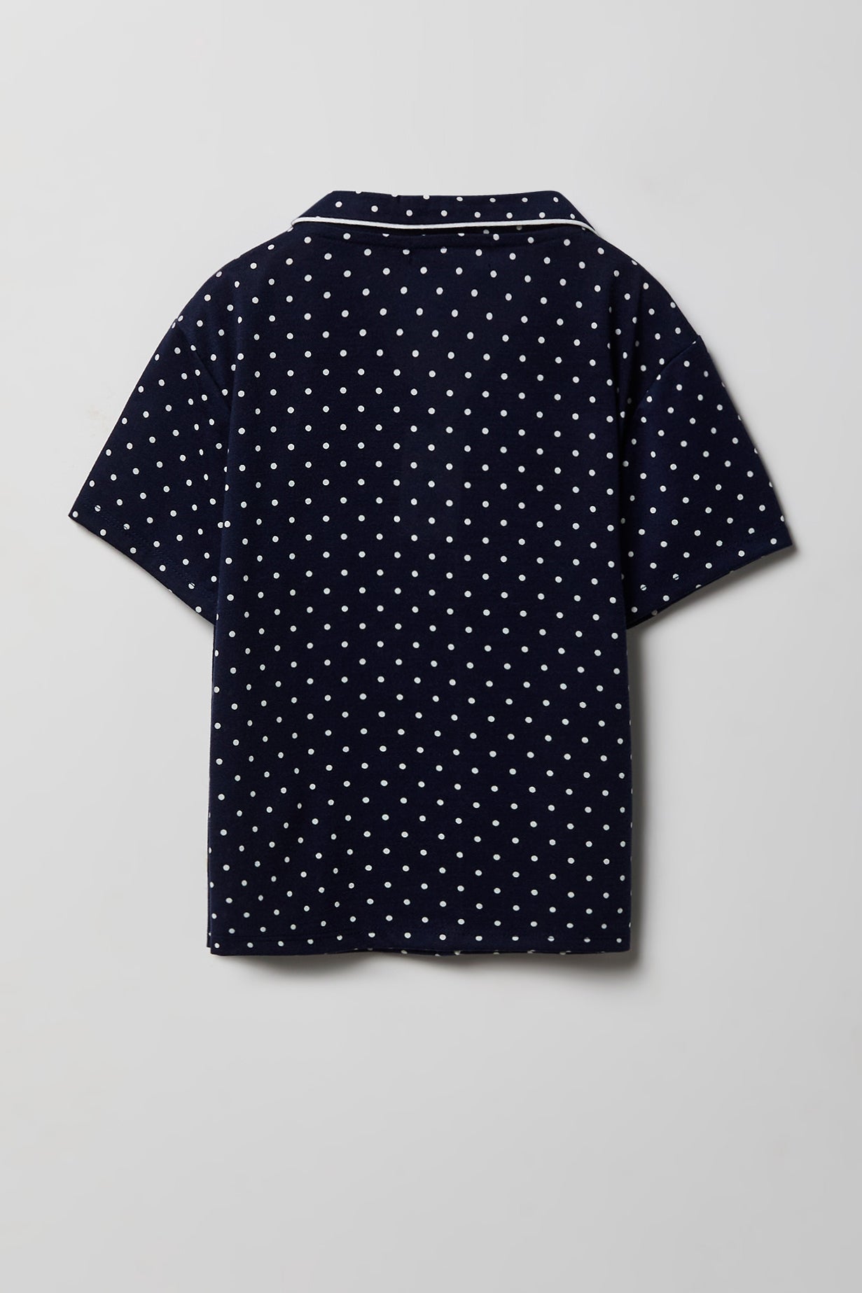Girls Button-Up Top & Short Pajama Set