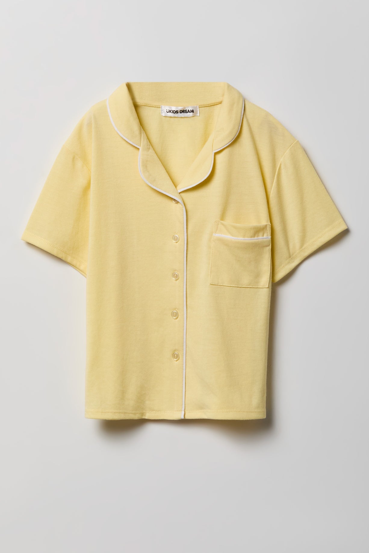 Girls Button-Up Top & Short Pajama Set