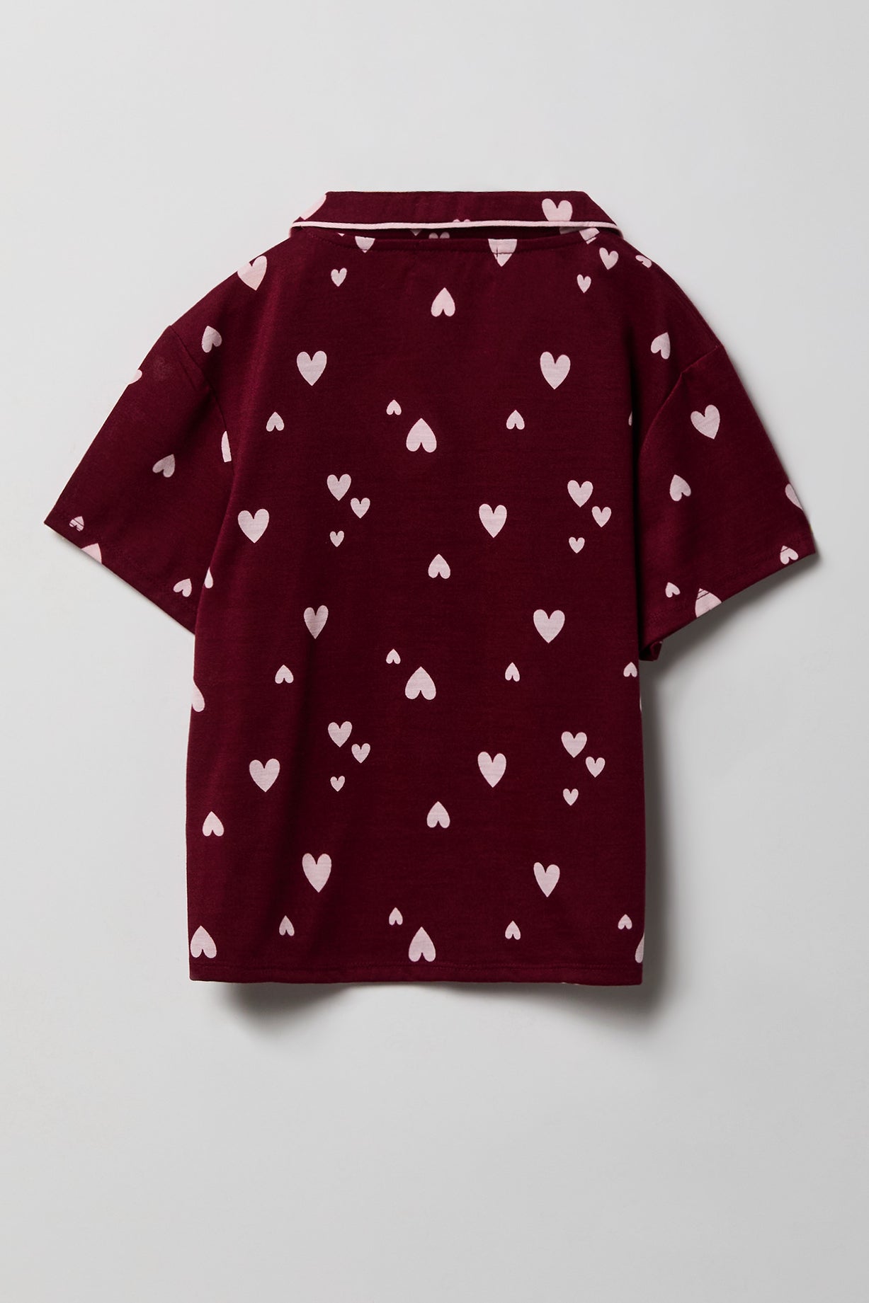 Girls Button-Up Top & Short Pajama Set