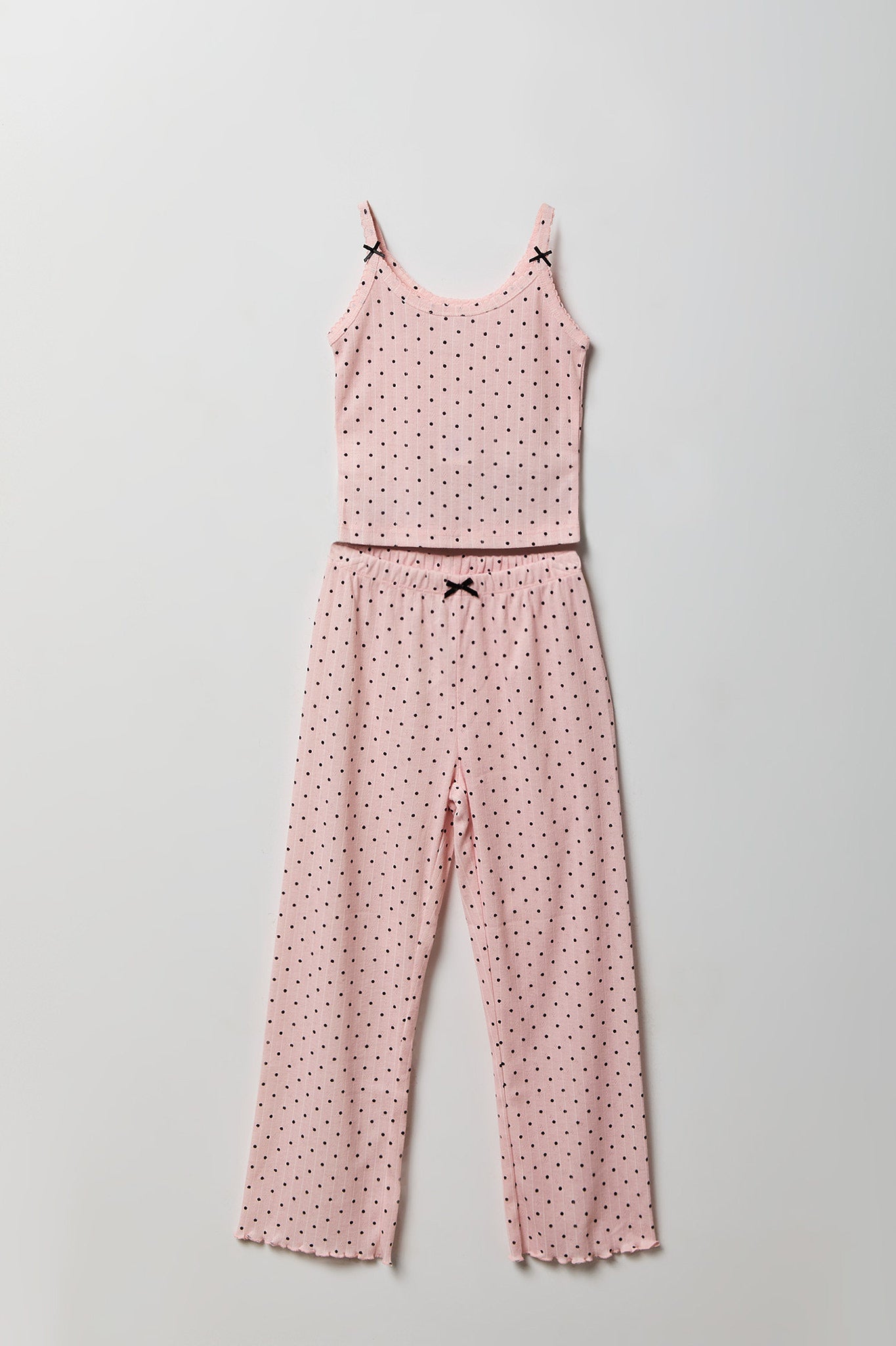 Girls Pointelle Tank & Pajama Pant Set