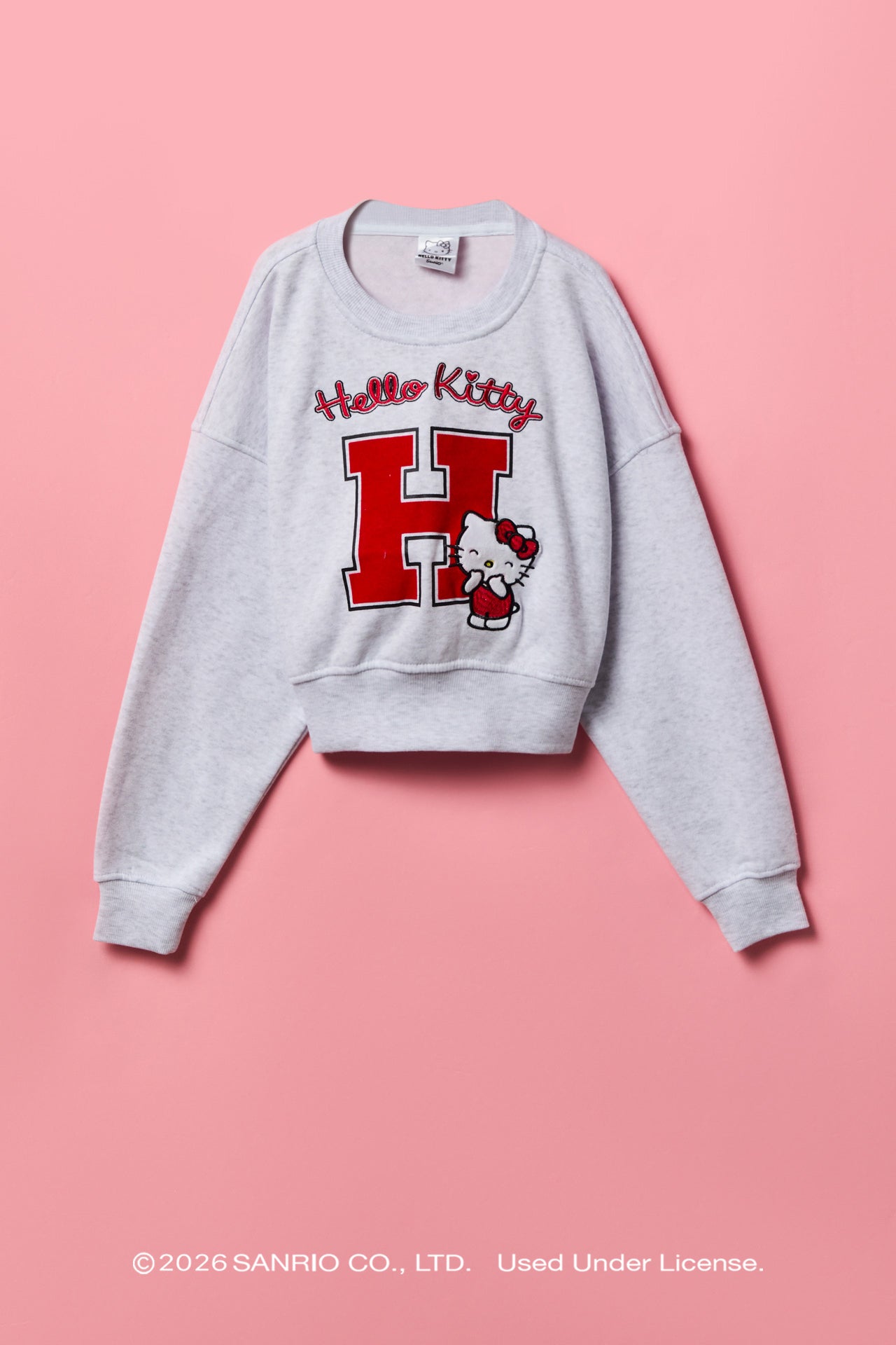 Hello Kitty® Girls Embroidered Fleece Sweatshirt