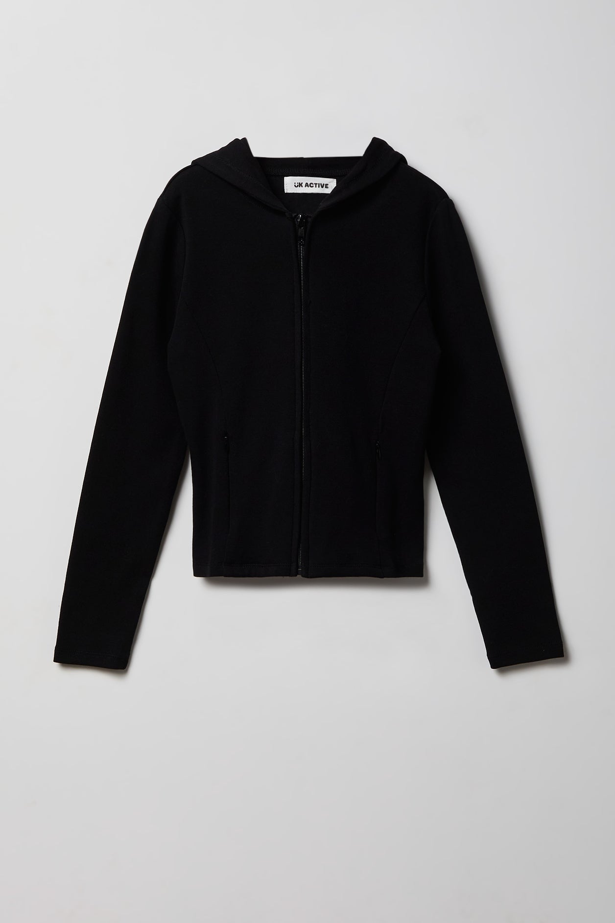 Girls Active Hooded Zip-Up Jacket