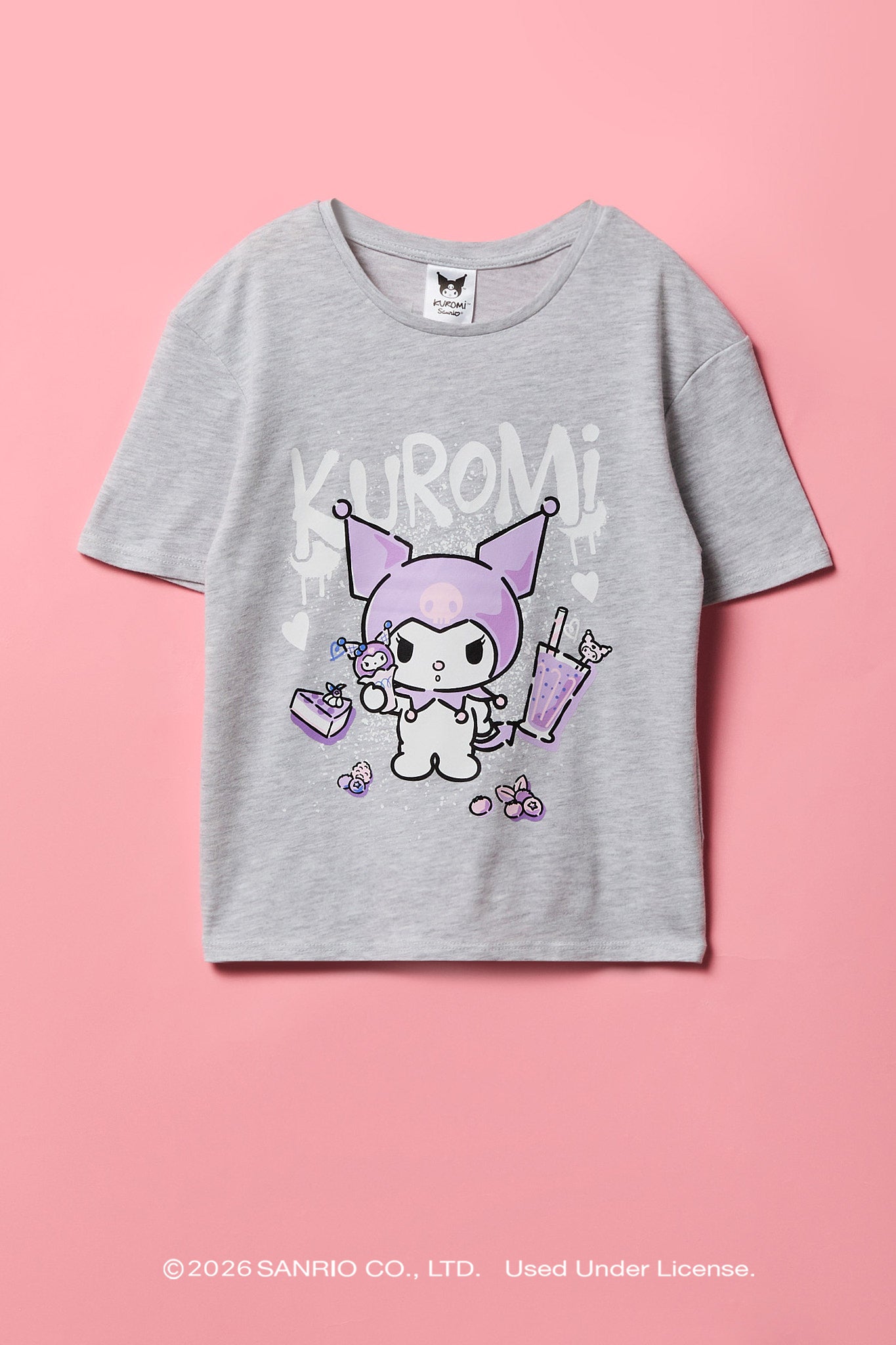 Kuromi™ Girls Graffiti Graphic T-Shirt