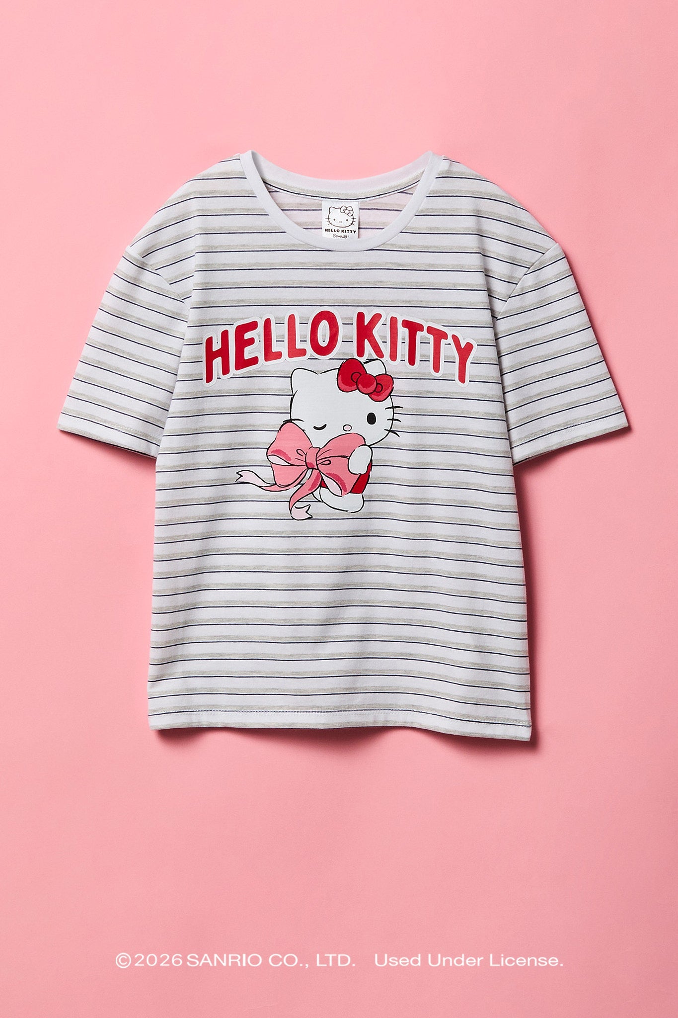 Hello Kitty® Girls Graphic Striped T-Shirt