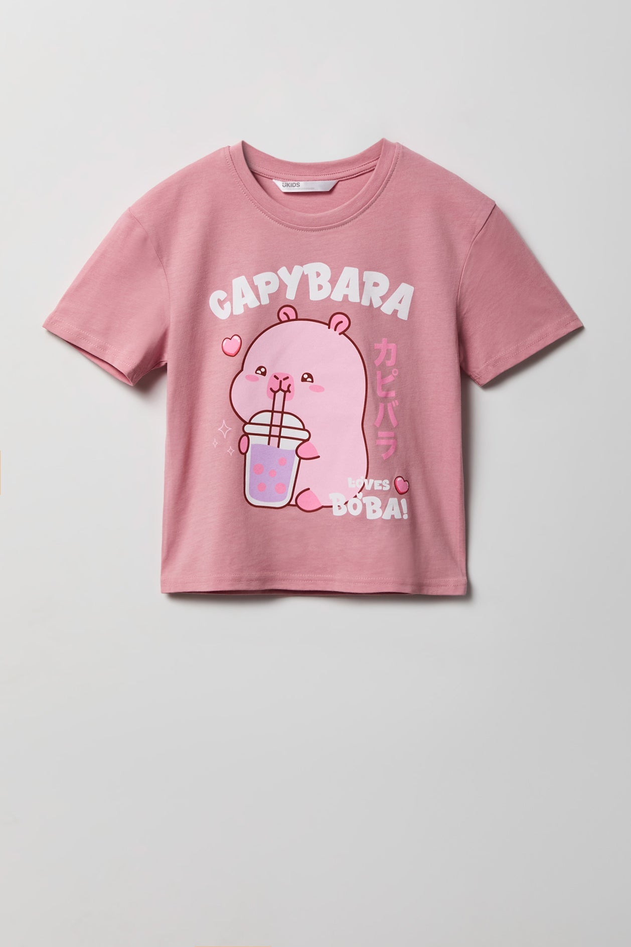 Girls Capybara Graphic T-Shirt