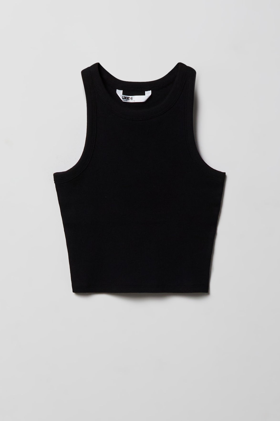 Girls Ribbed High Neck Tank