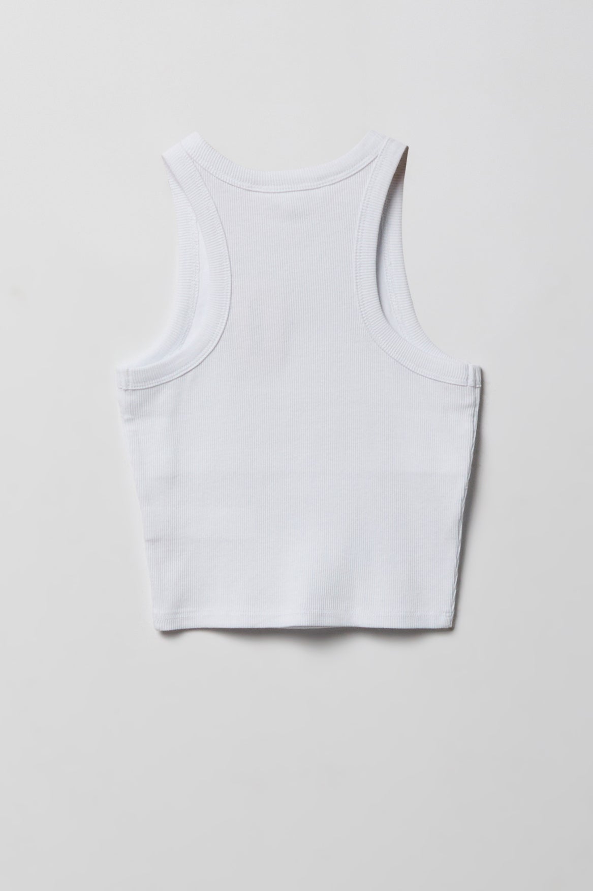 Girls Ribbed High Neck Tank