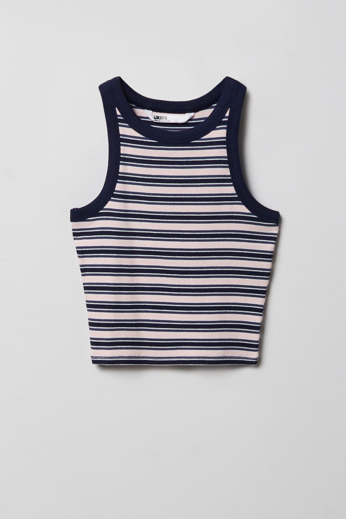 Girls Ribbed High Neck Tank