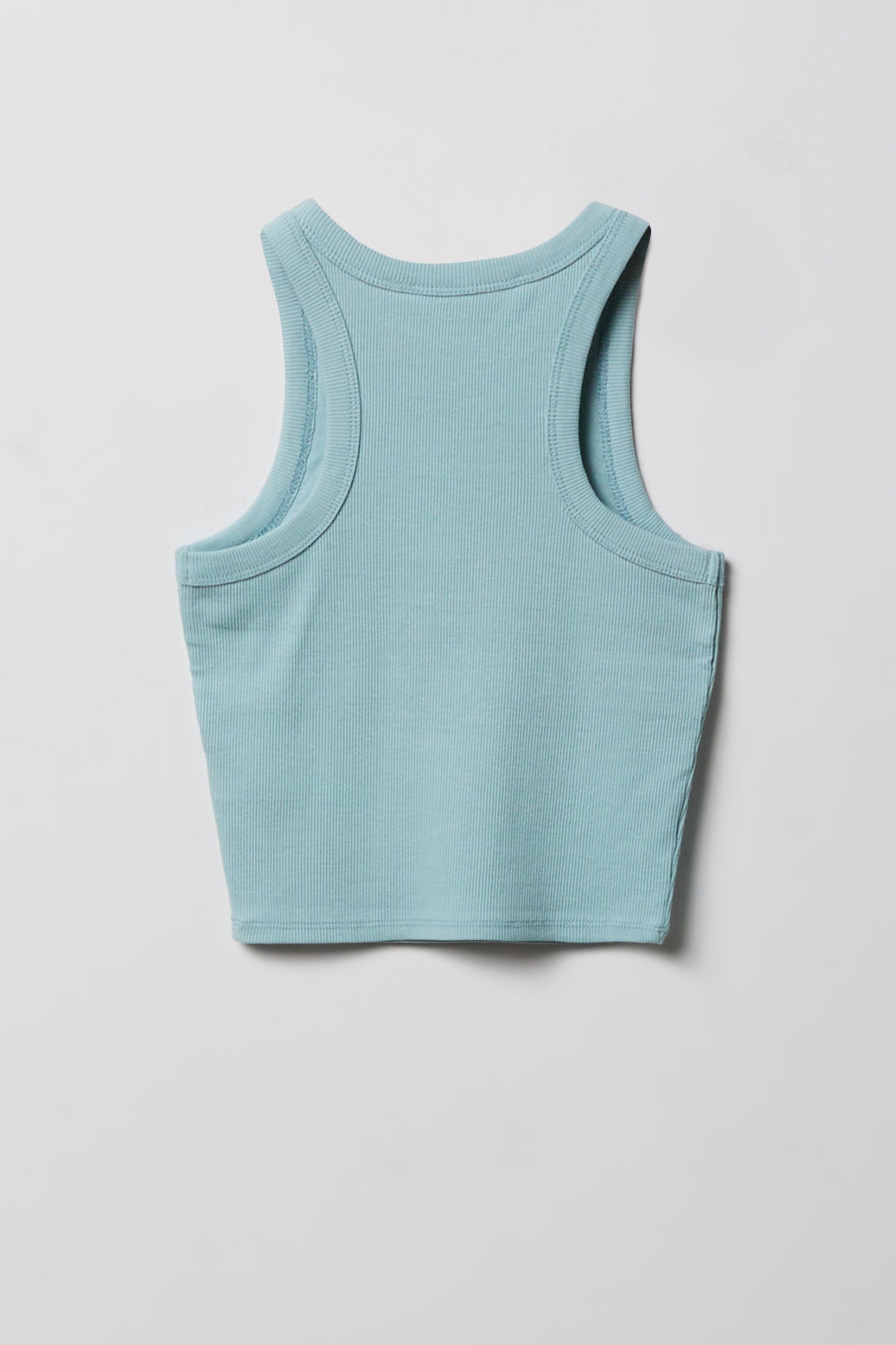 Girls Ribbed High Neck Tank
