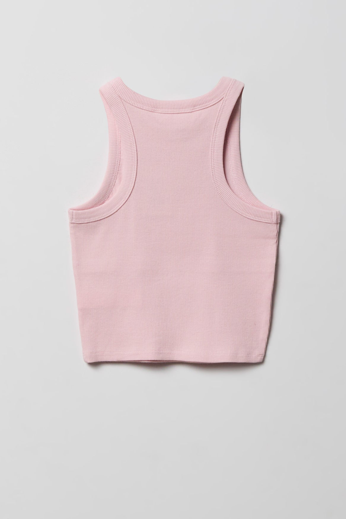 Girls Ribbed High Neck Tank