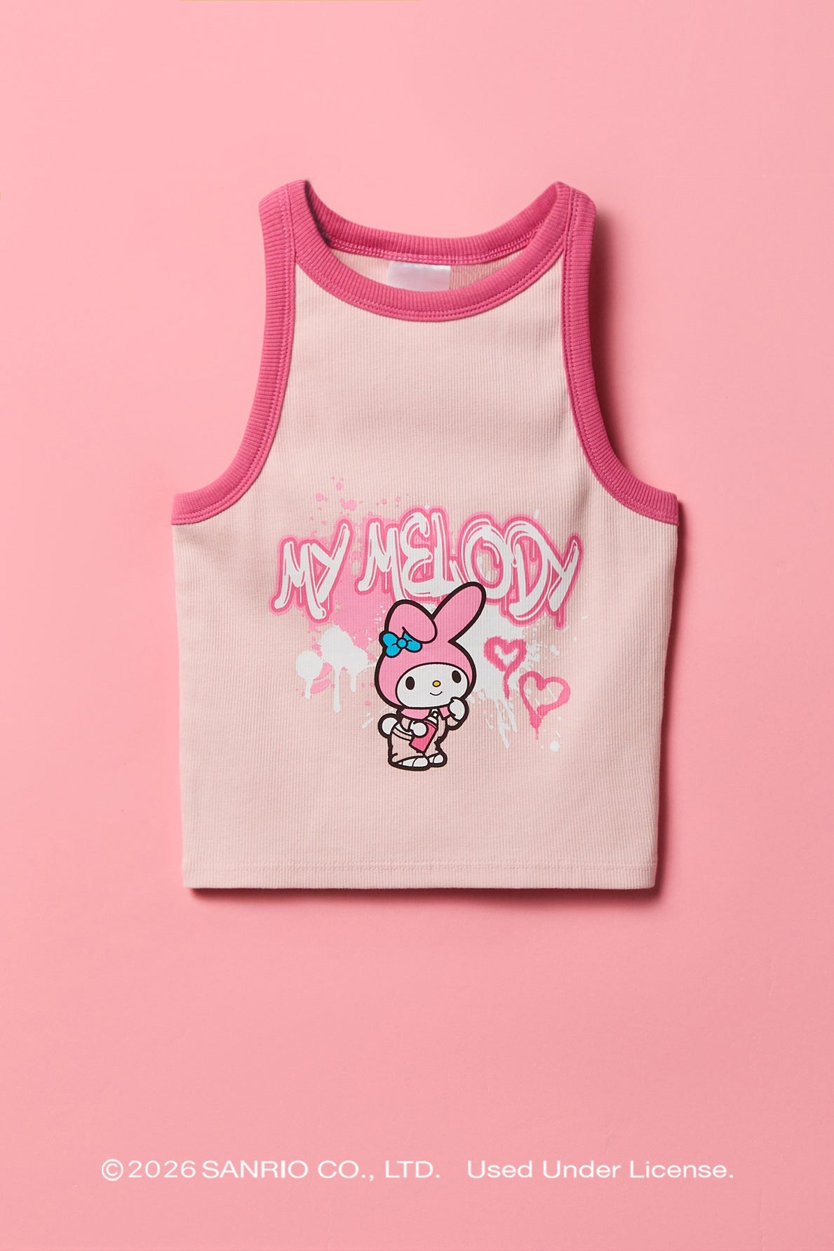My Melody™ Girls Ribbed Ringer Tank
