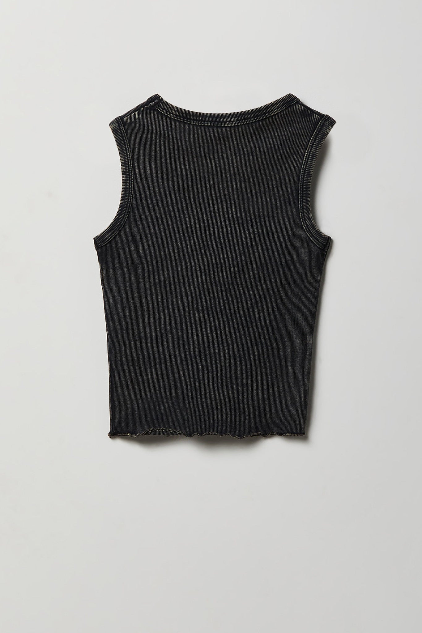 Girls Studded Washed Ribbed Tank