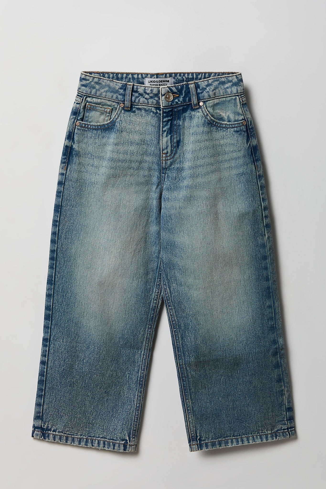 Girls Mid Rise Super Baggy Jean