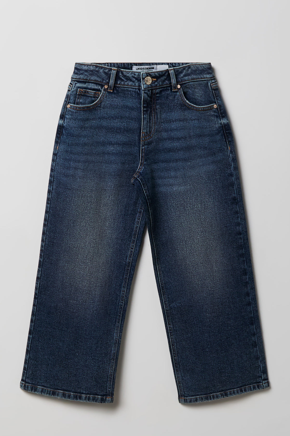 Girls Stretch Mid Rise Super Baggy Jean
