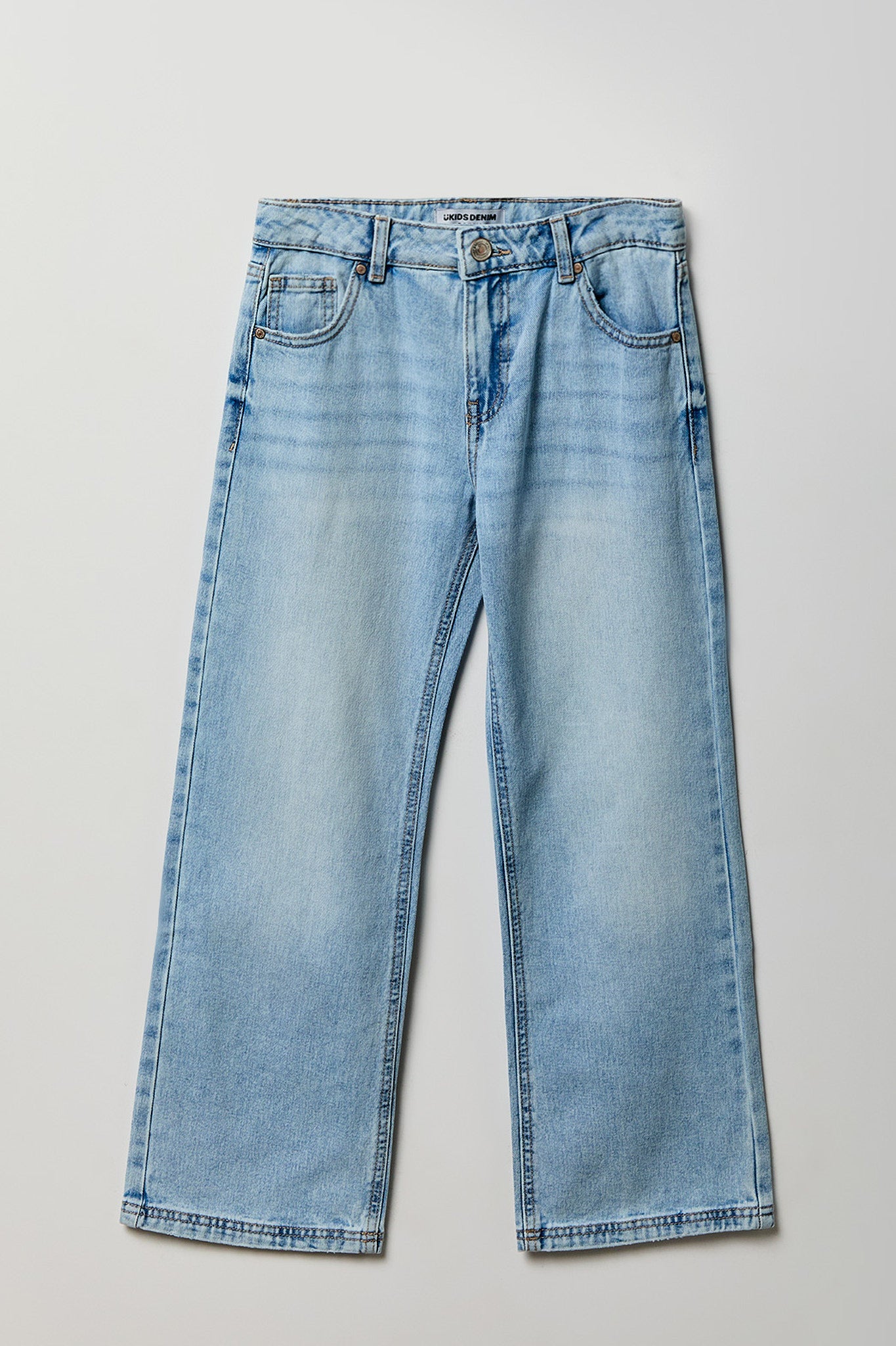 Girls Low Rise Baggy Light Jean