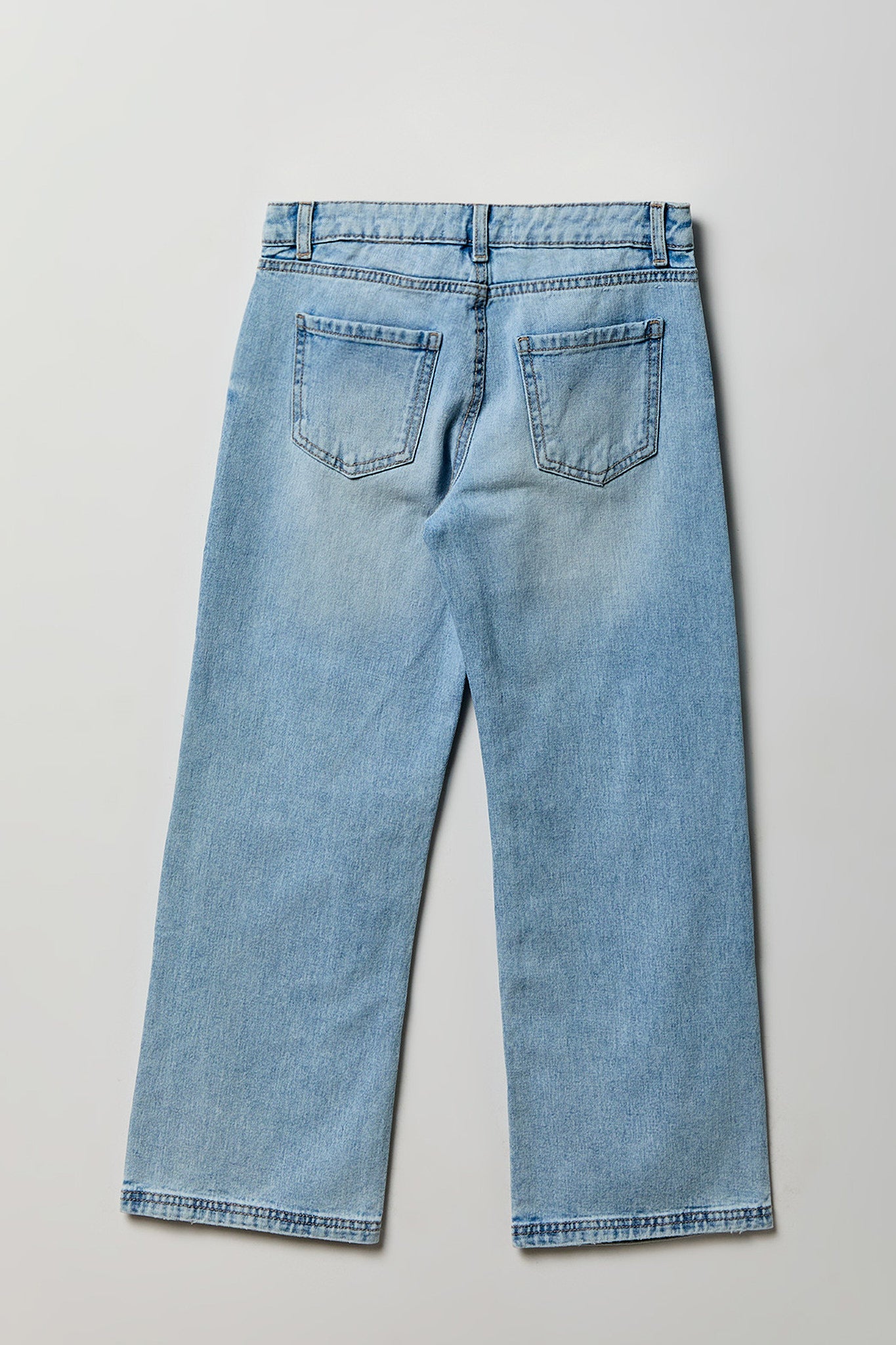 Girls Low Rise Baggy Light Jean