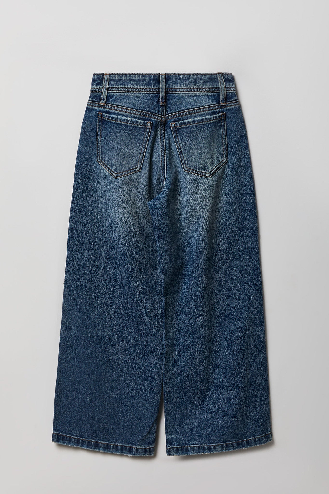 Girls High Rise Wide Leg Jean
