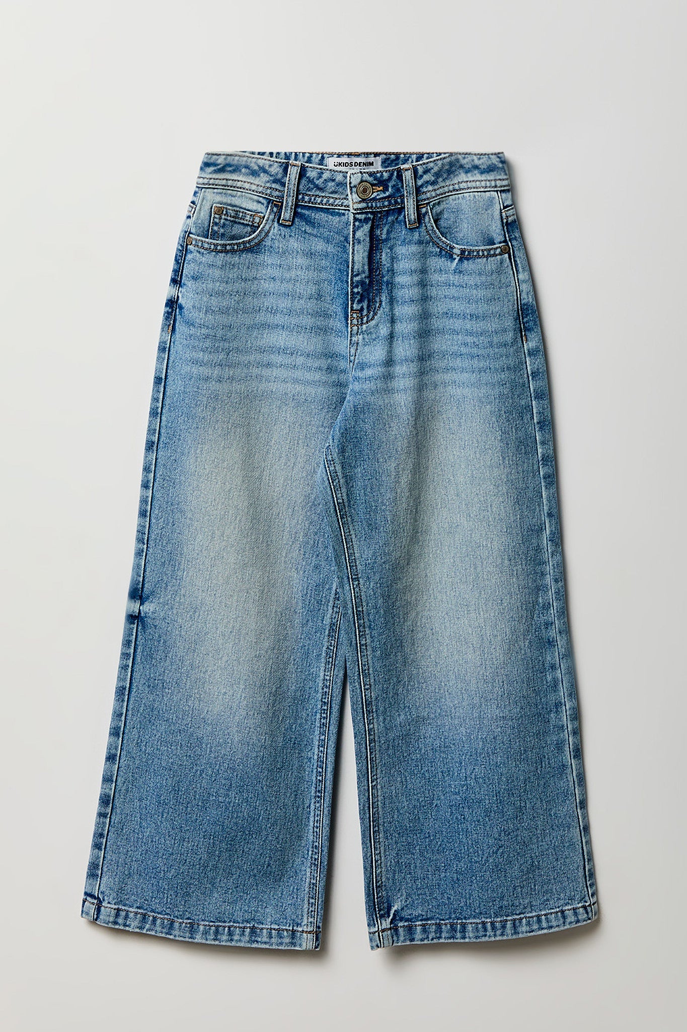 Girls High Rise Wide Leg Medium Jean