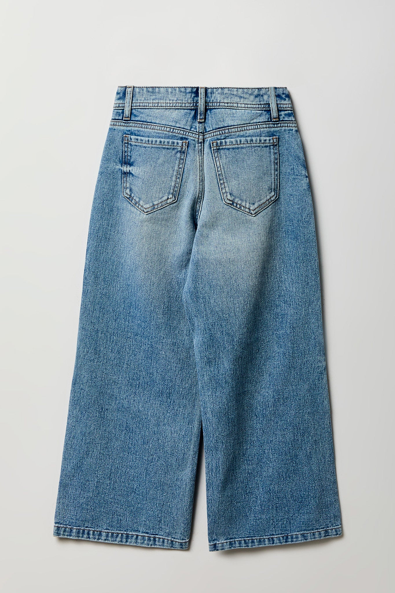 Girls High Rise Wide Leg Medium Jean