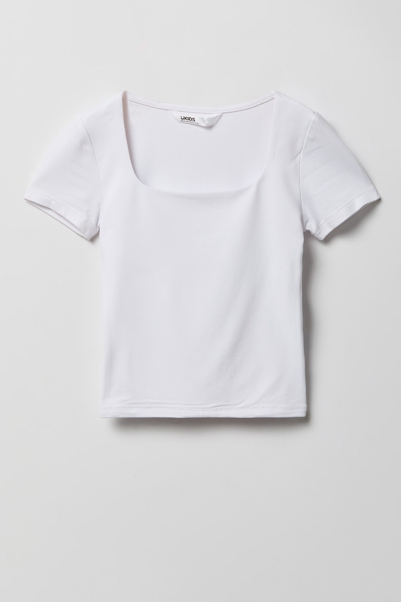 Girls Luxe Heavy Contour Square Neck T-Shirt