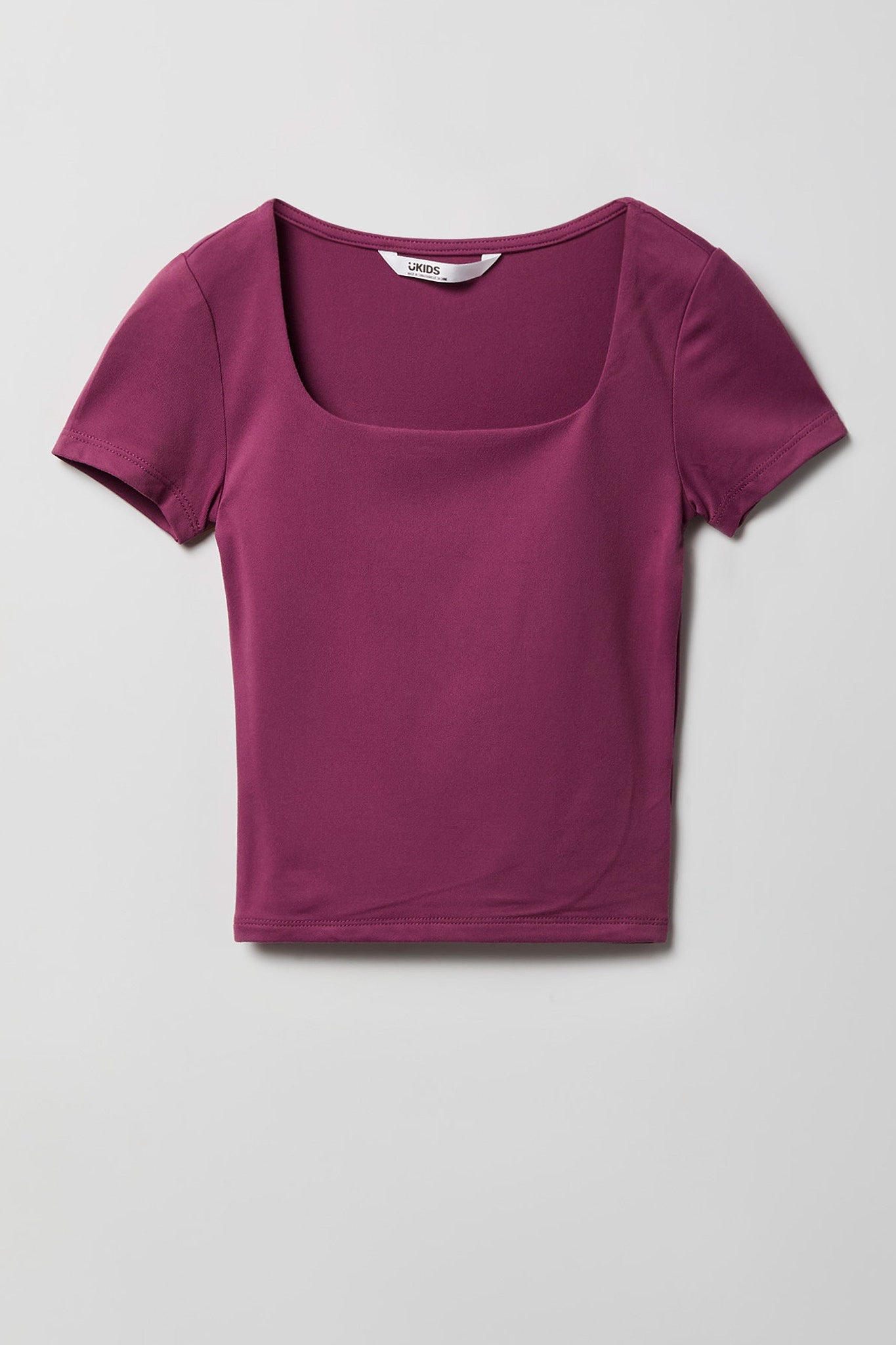 Girls Luxe Heavy Contour Square Neck T-Shirt