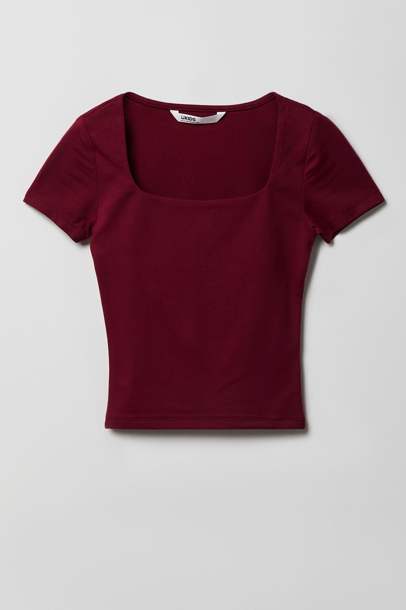 Girls Luxe Heavy Contour Square Neck T-Shirt