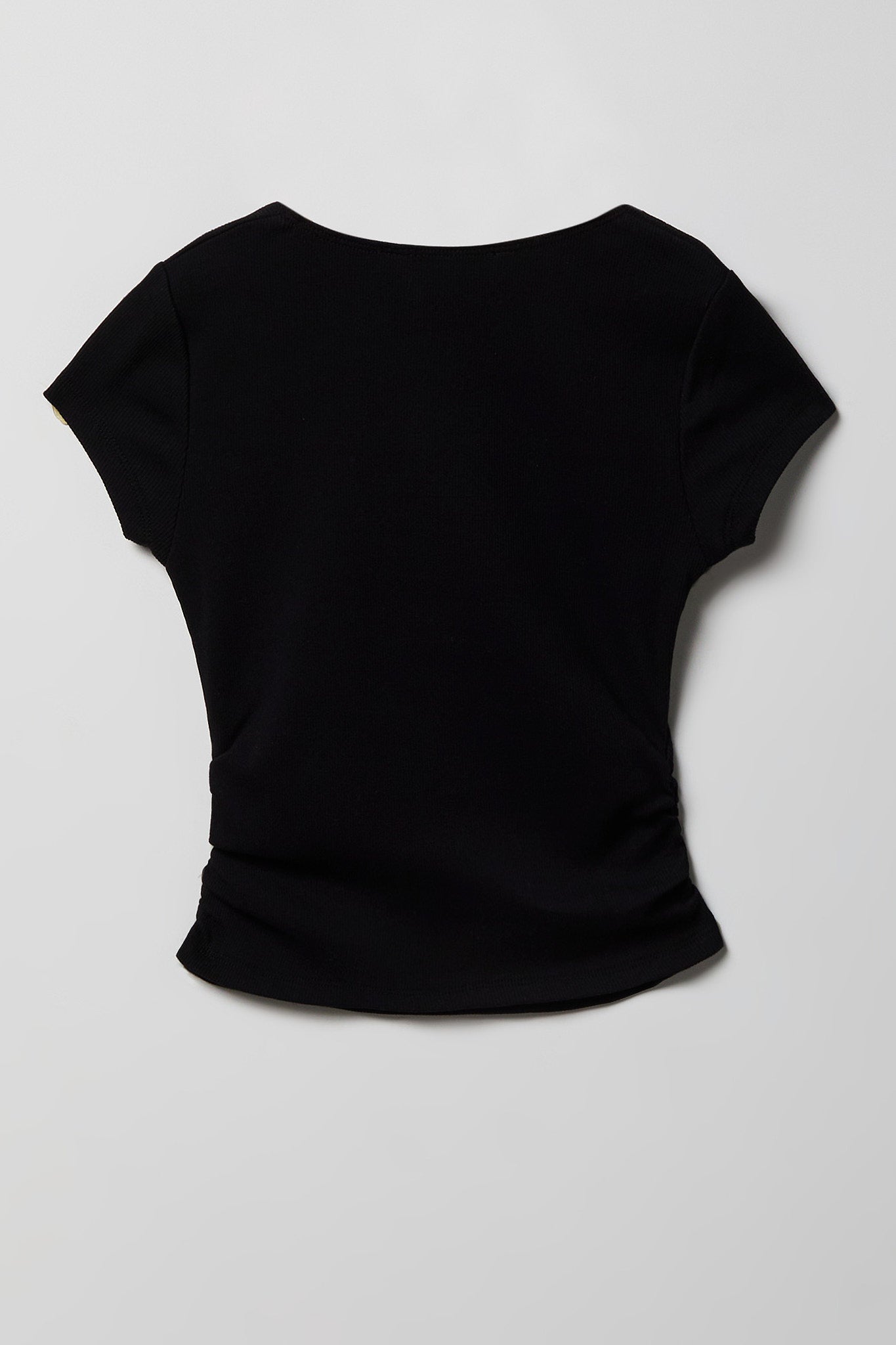 Girls Ribbed Square Neck T-Shirt