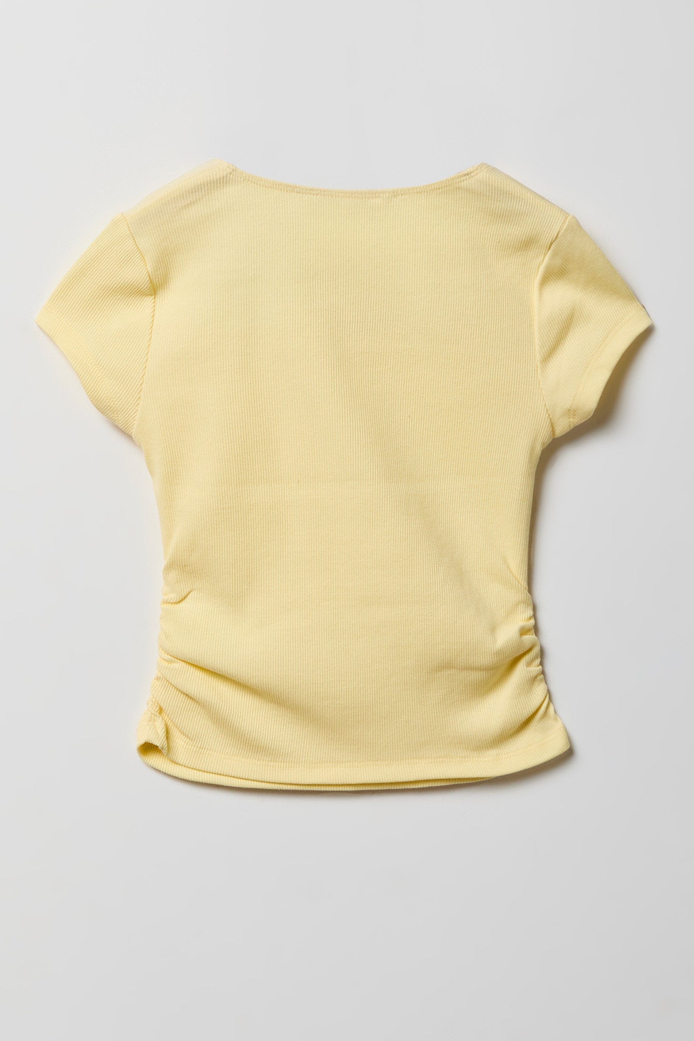 Girls Ribbed Square Neck T-Shirt