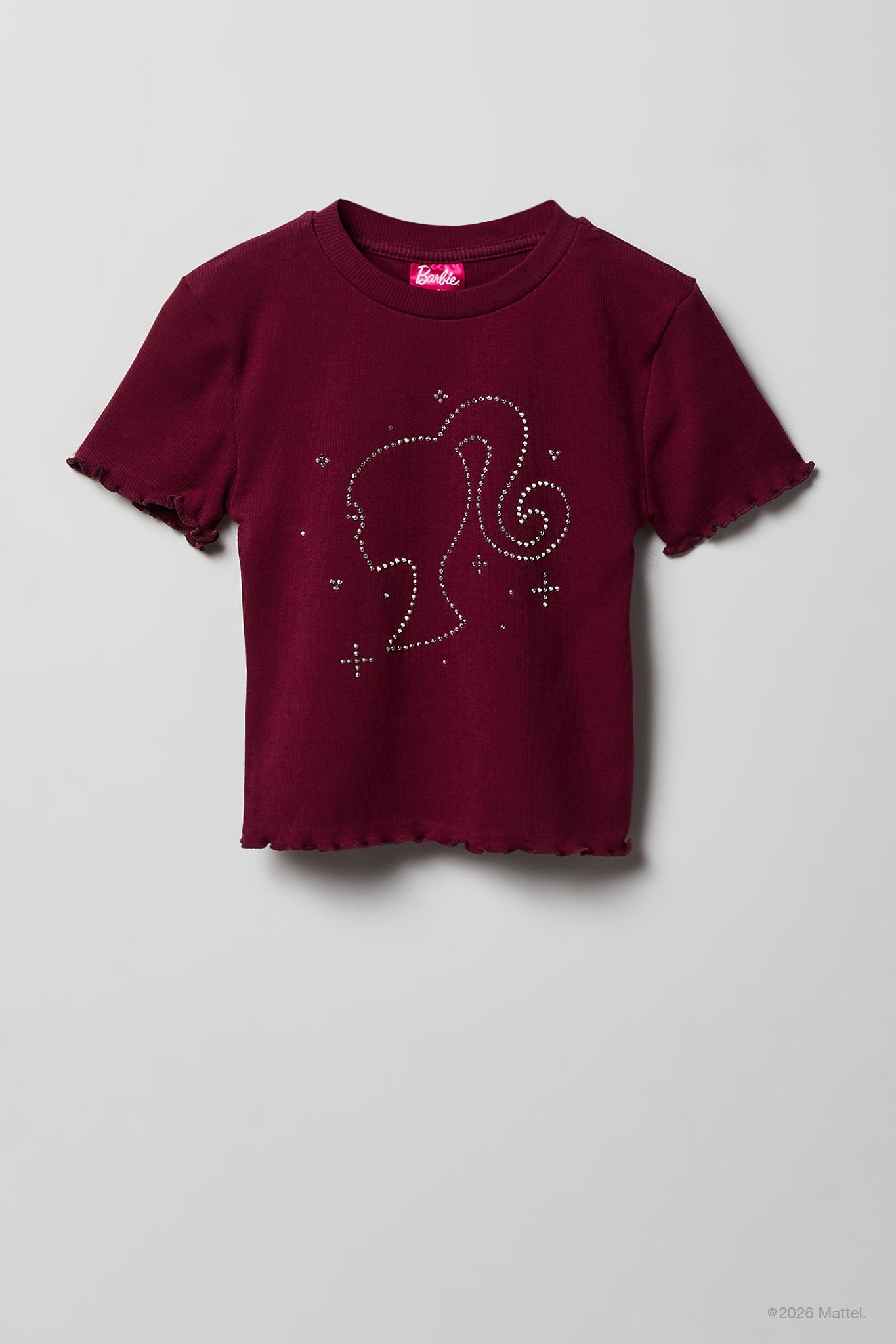 Barbie™ Girls Rhinestone Ribbed T-Shirt