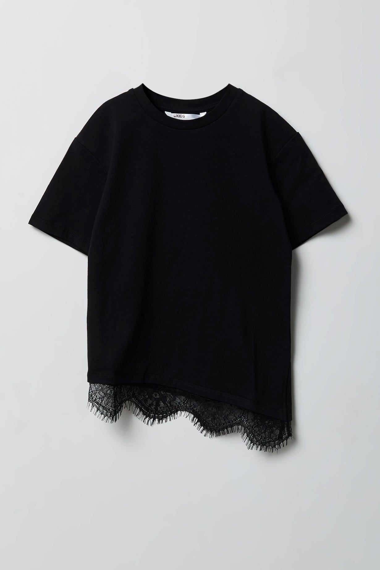 Girls Luxe Heavy Cotton Lace T-Shirt