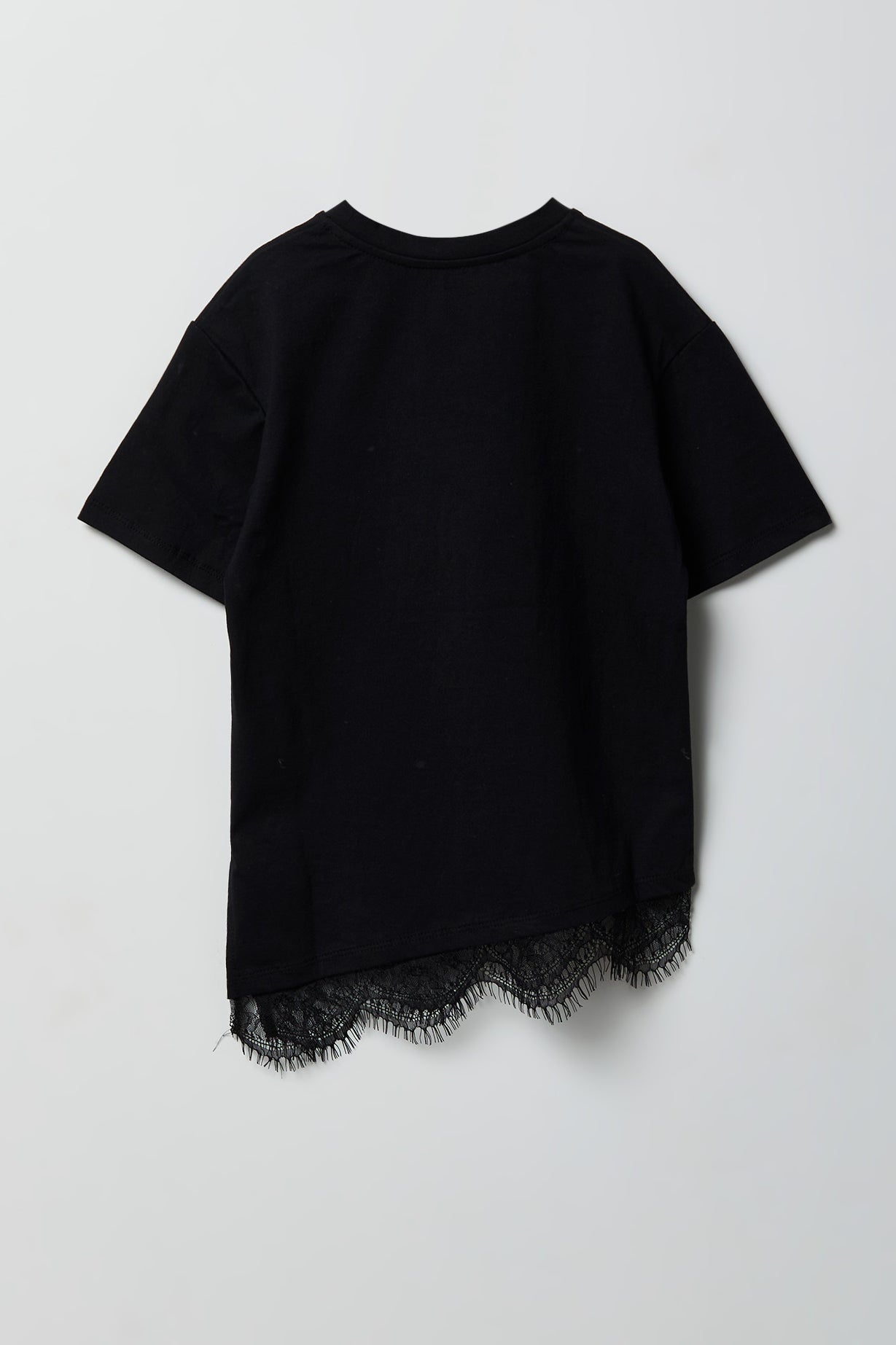 Girls Luxe Heavy Cotton Lace T-Shirt
