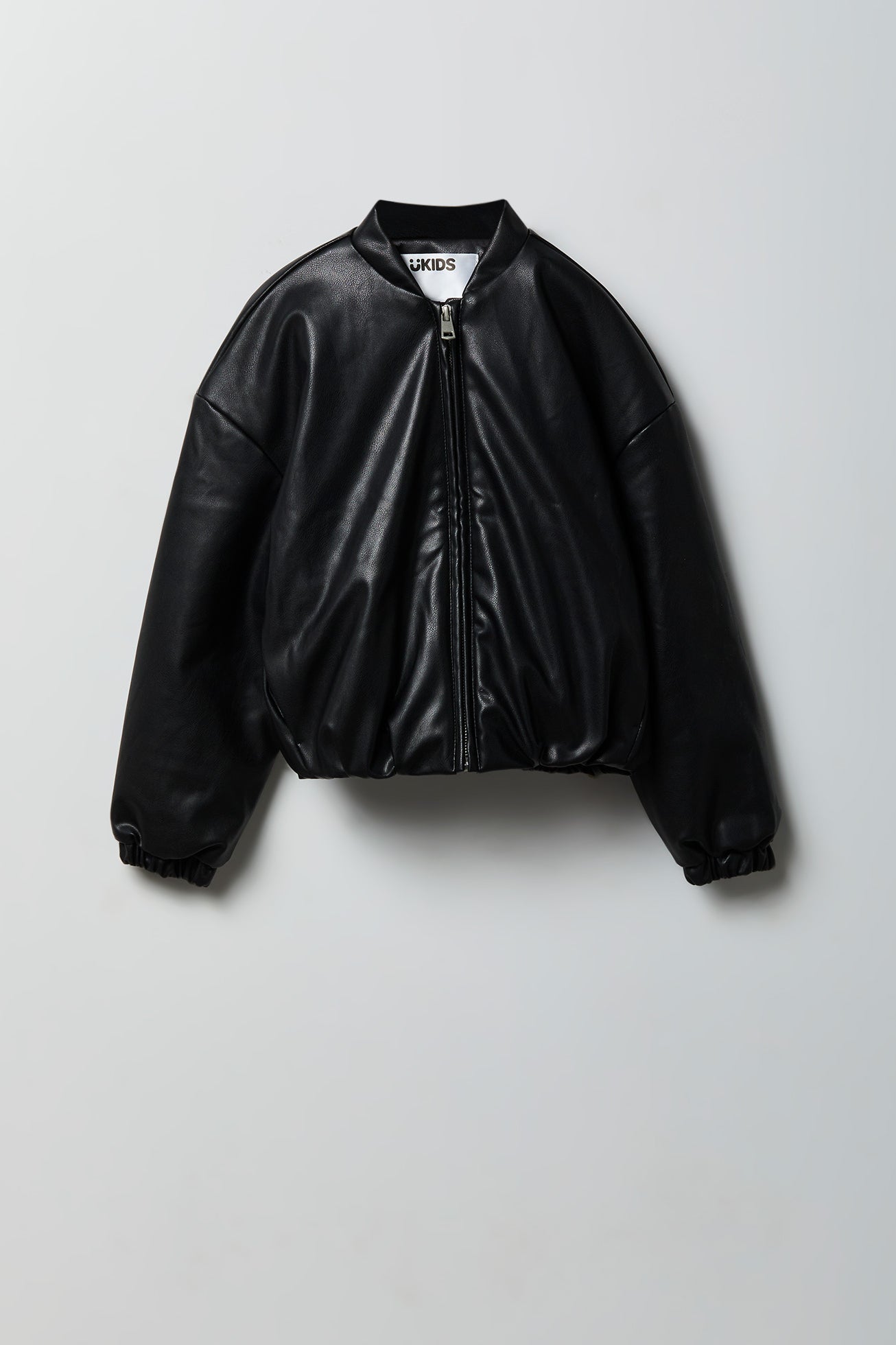 Faux Leather Bomber Jacket