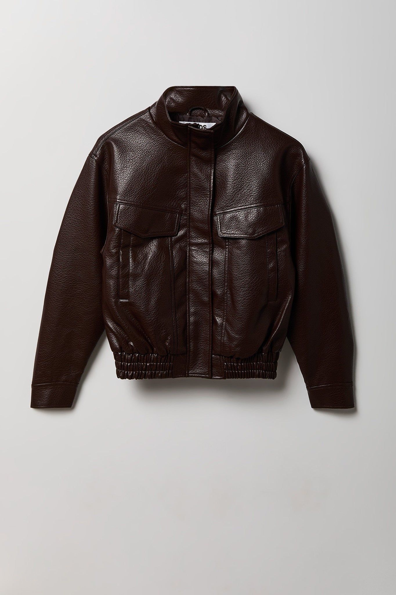 Girls Faux-Leather Bomber Jacket
