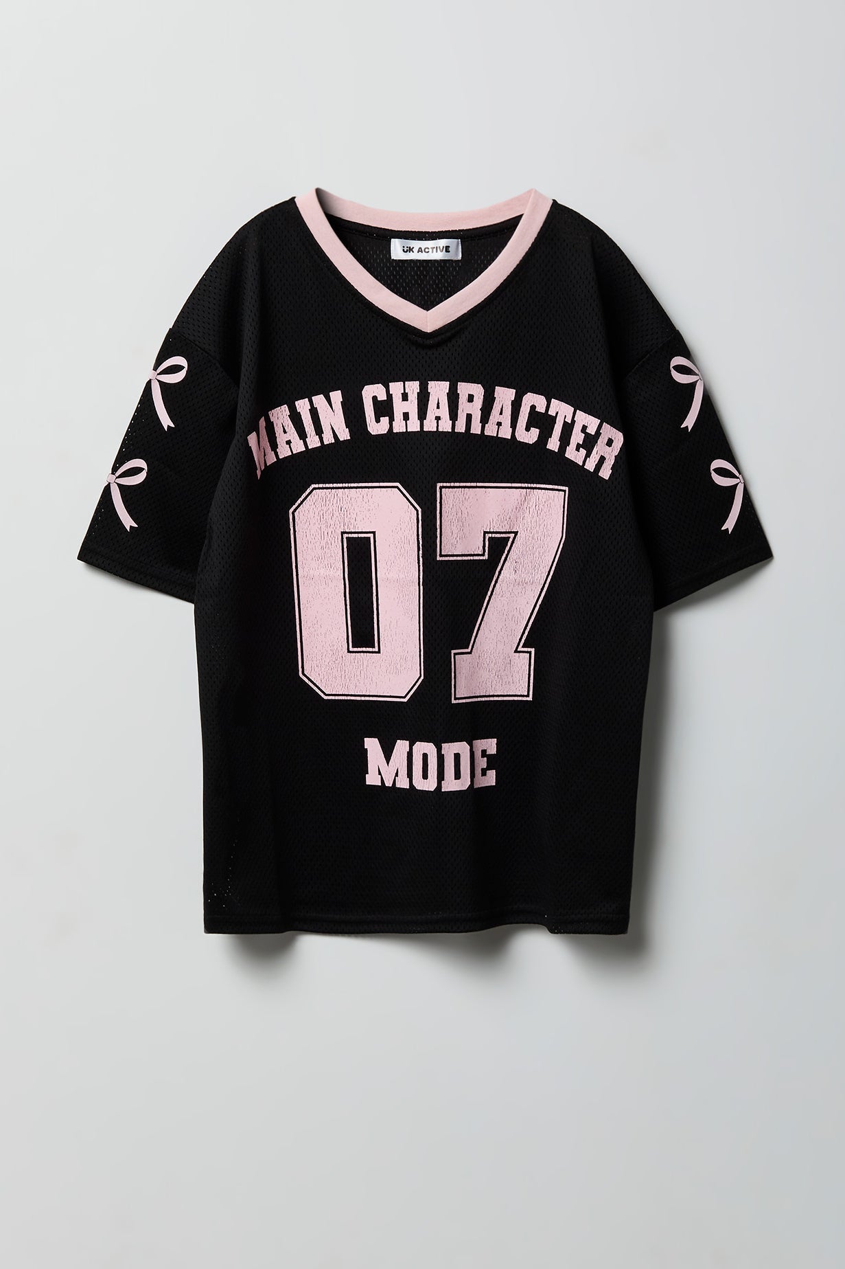 Girls Graphic Mesh Jersey Top