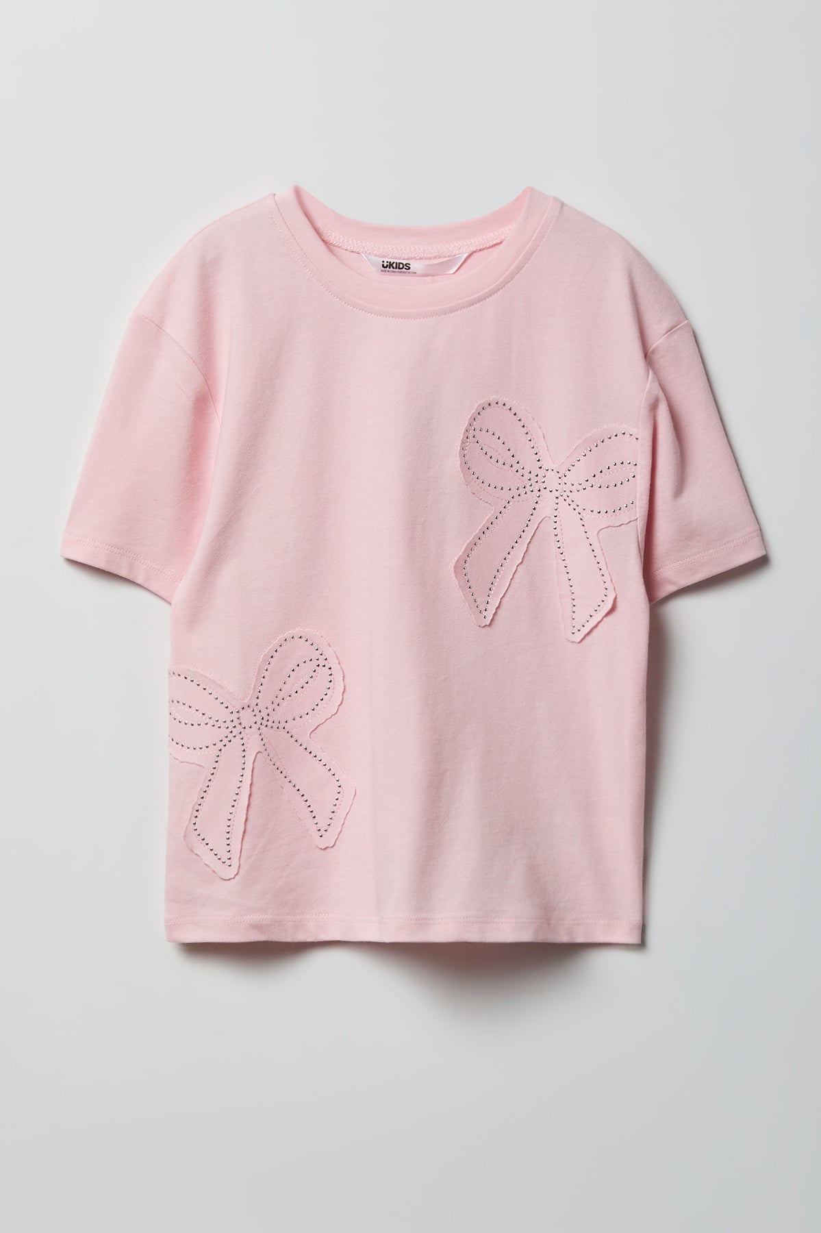 Girls Luxe Heavy Cotton Rhinestone Graphic T-Shirt