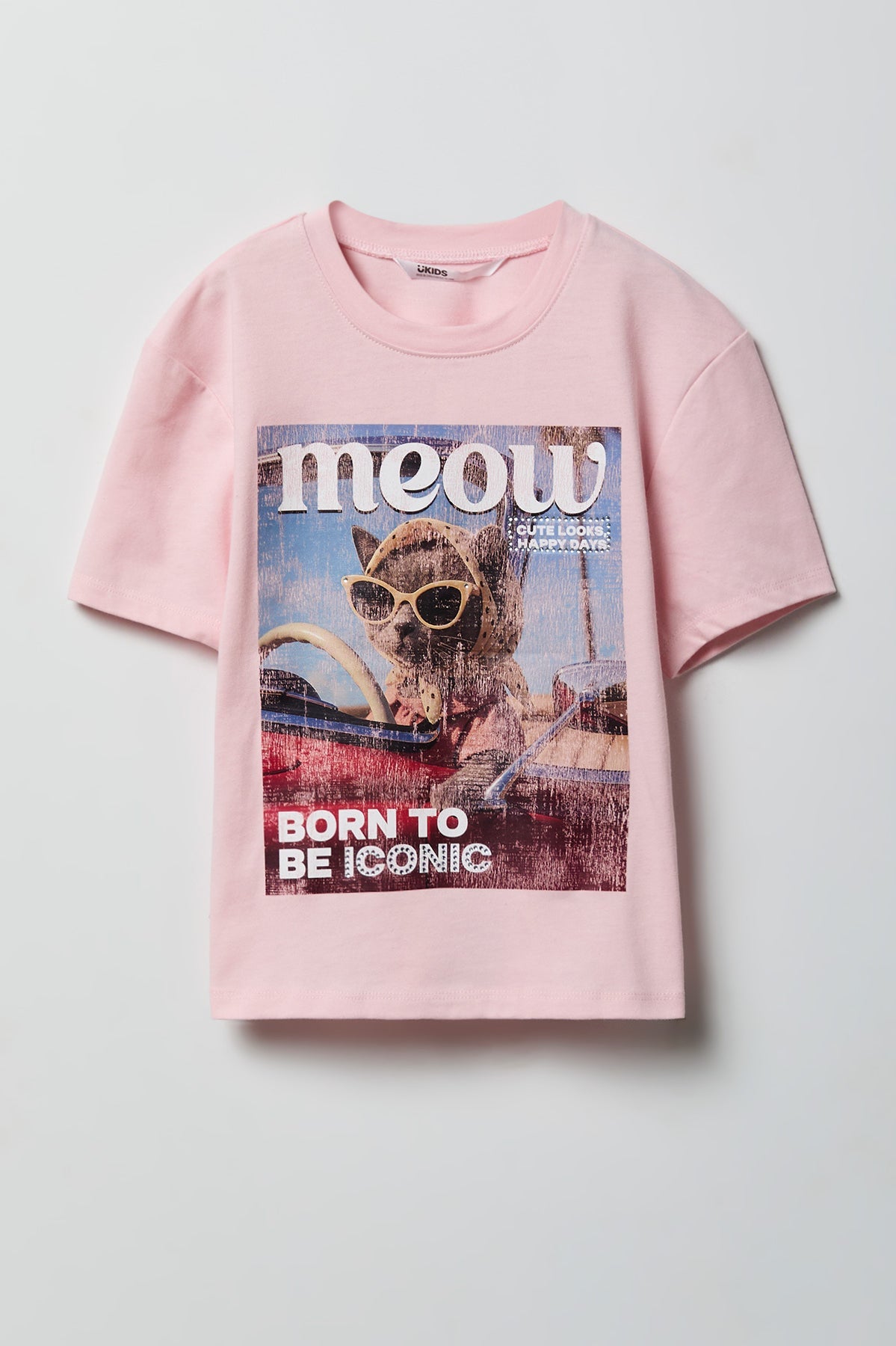 Girls Luxe Heavy Cotton Animal Graphic T-Shirt
